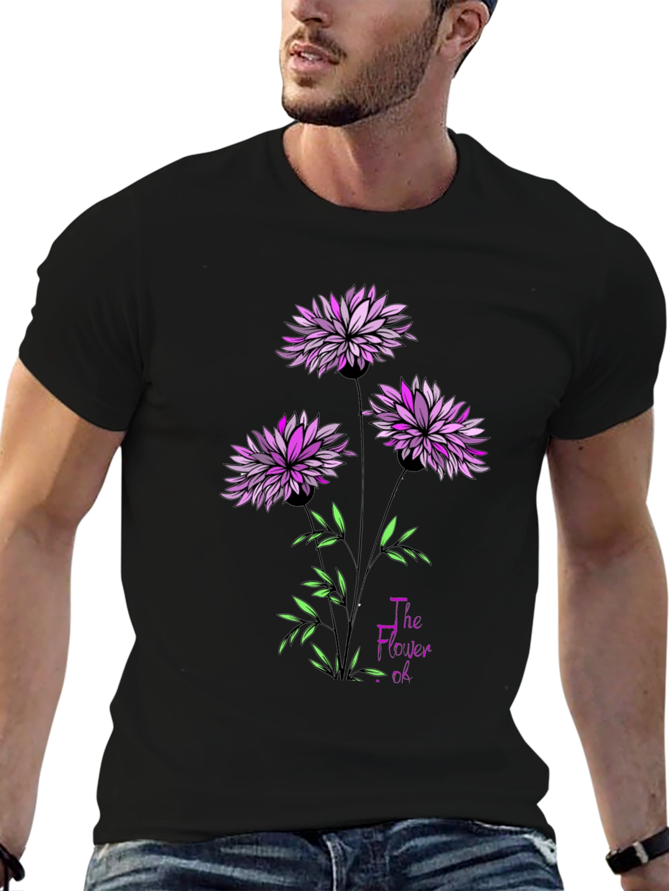 Floral Print T-Shirt - The Flower Of...