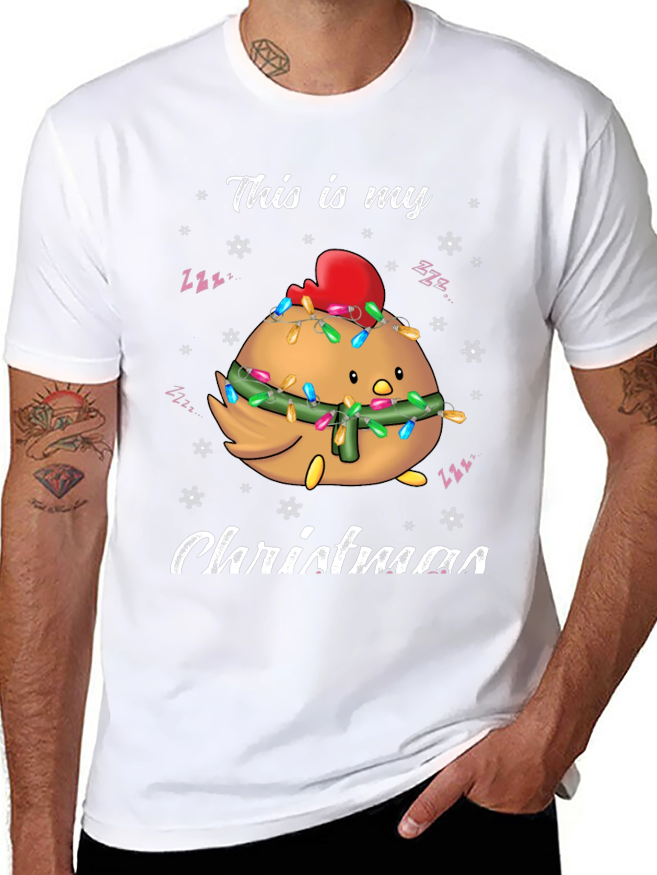 Funny Chicken Christmas T-Shirt