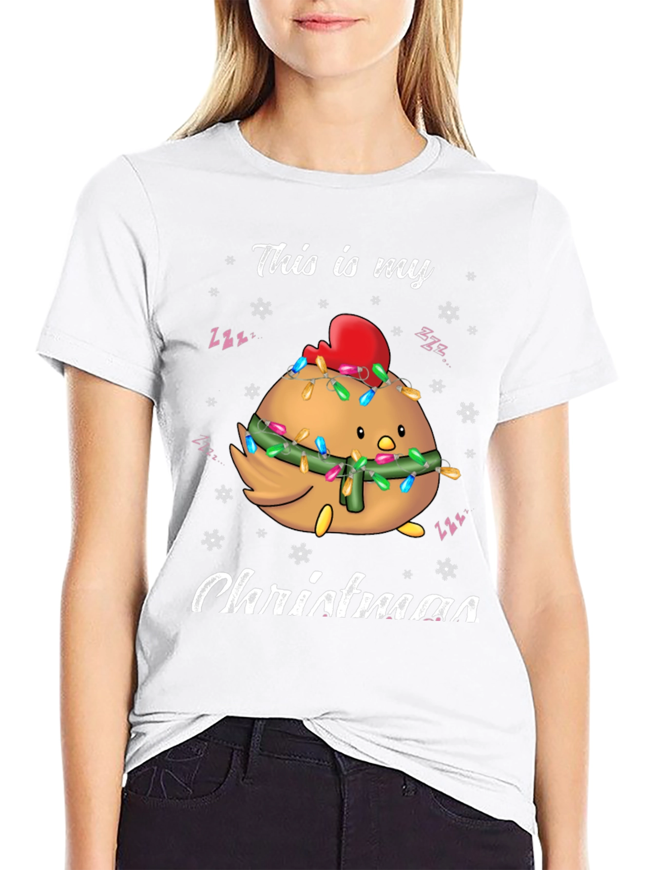 Funny Chicken Christmas T-Shirt