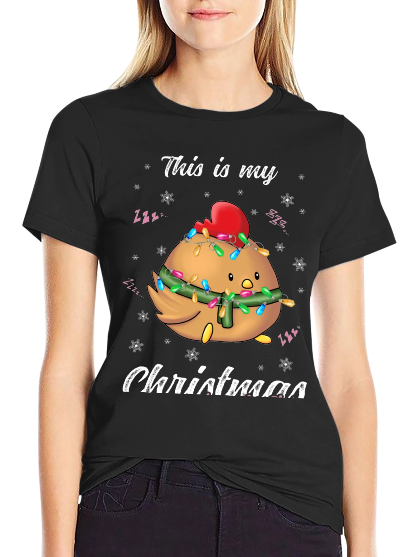 Funny Chicken Christmas T-Shirt