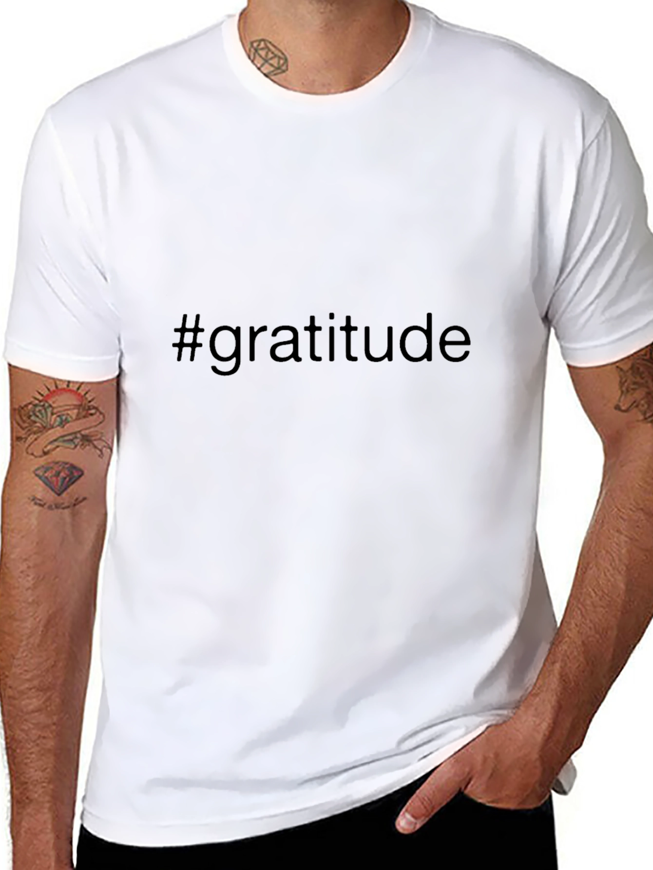 Gratitude Graphic Black T-Shirt