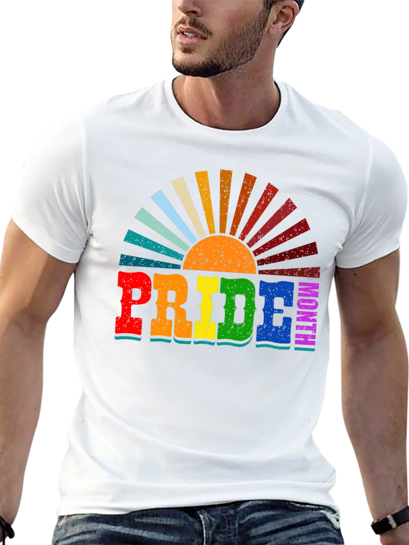 Pride Month Rainbow Retro T-Shirt