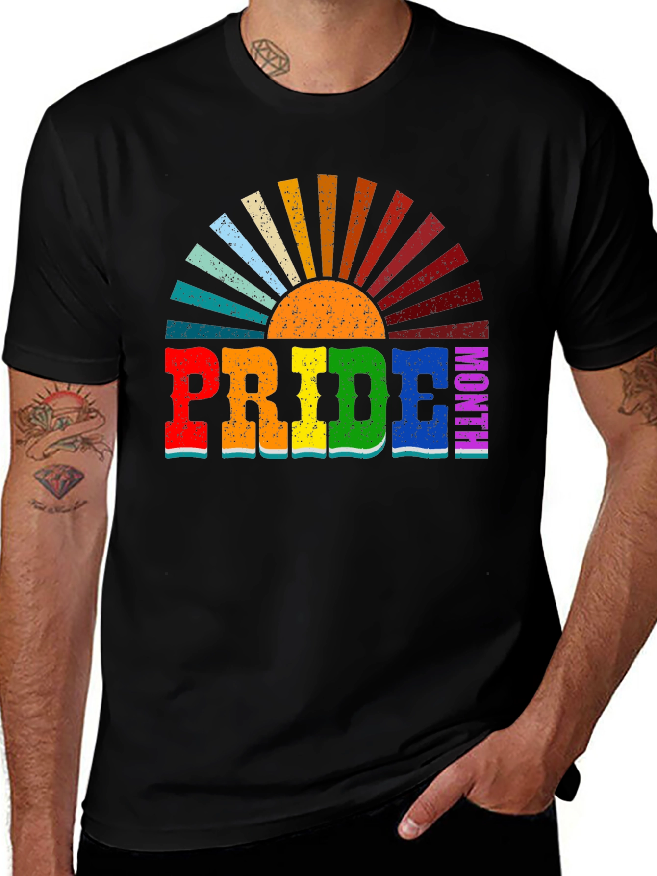Pride Month Rainbow Retro T-Shirt