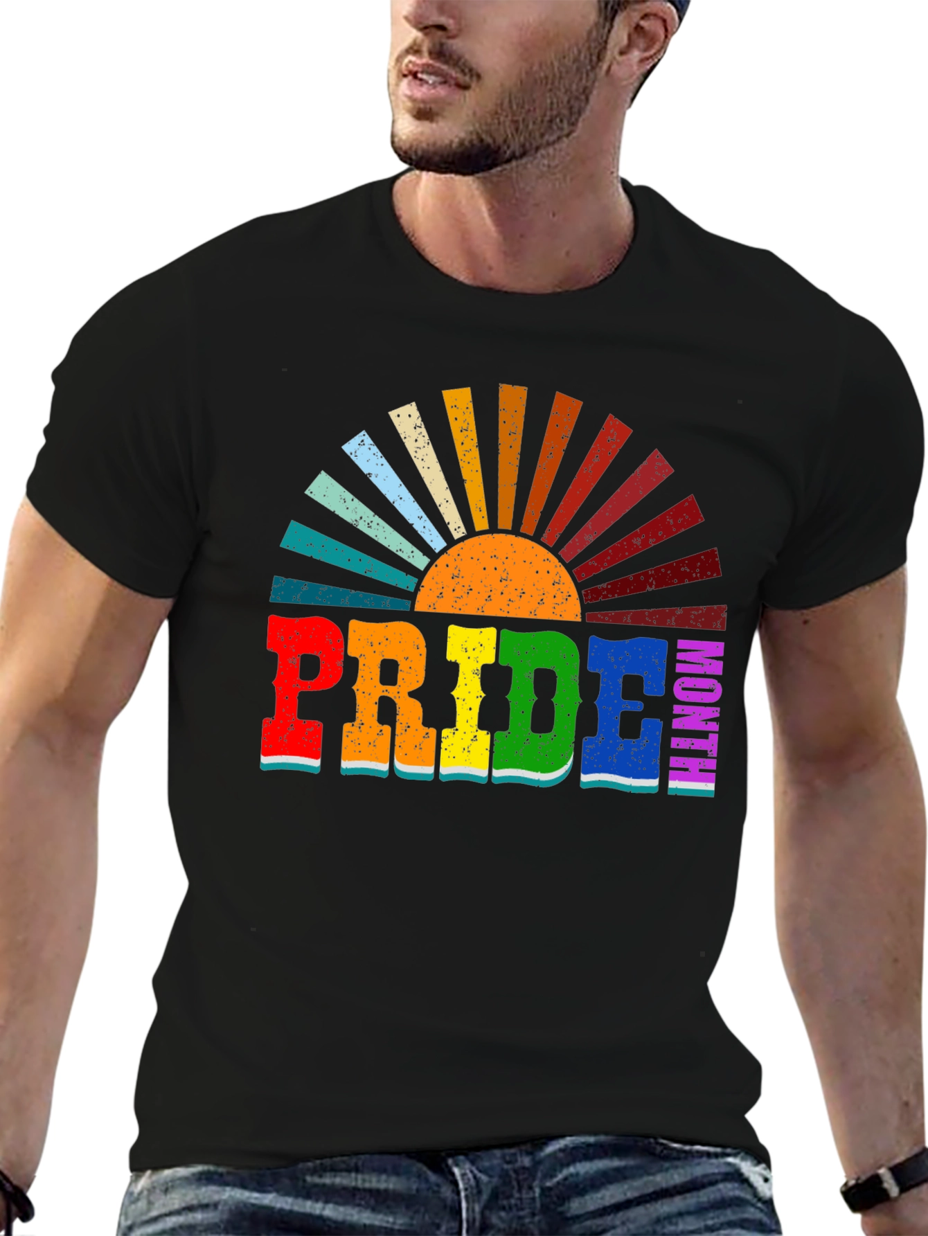 Pride Month Rainbow Retro T-Shirt