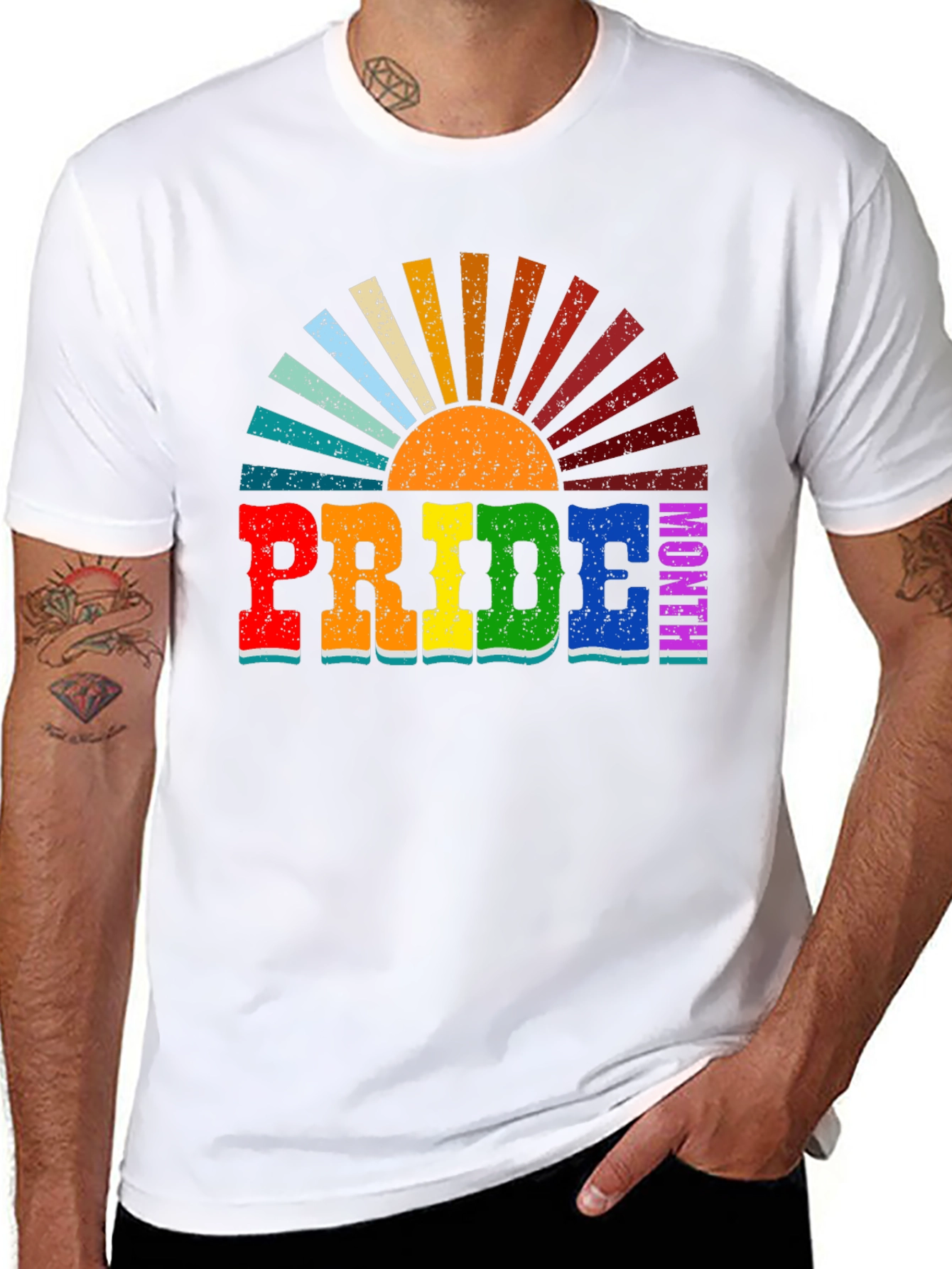 Pride Month Rainbow Retro T-Shirt