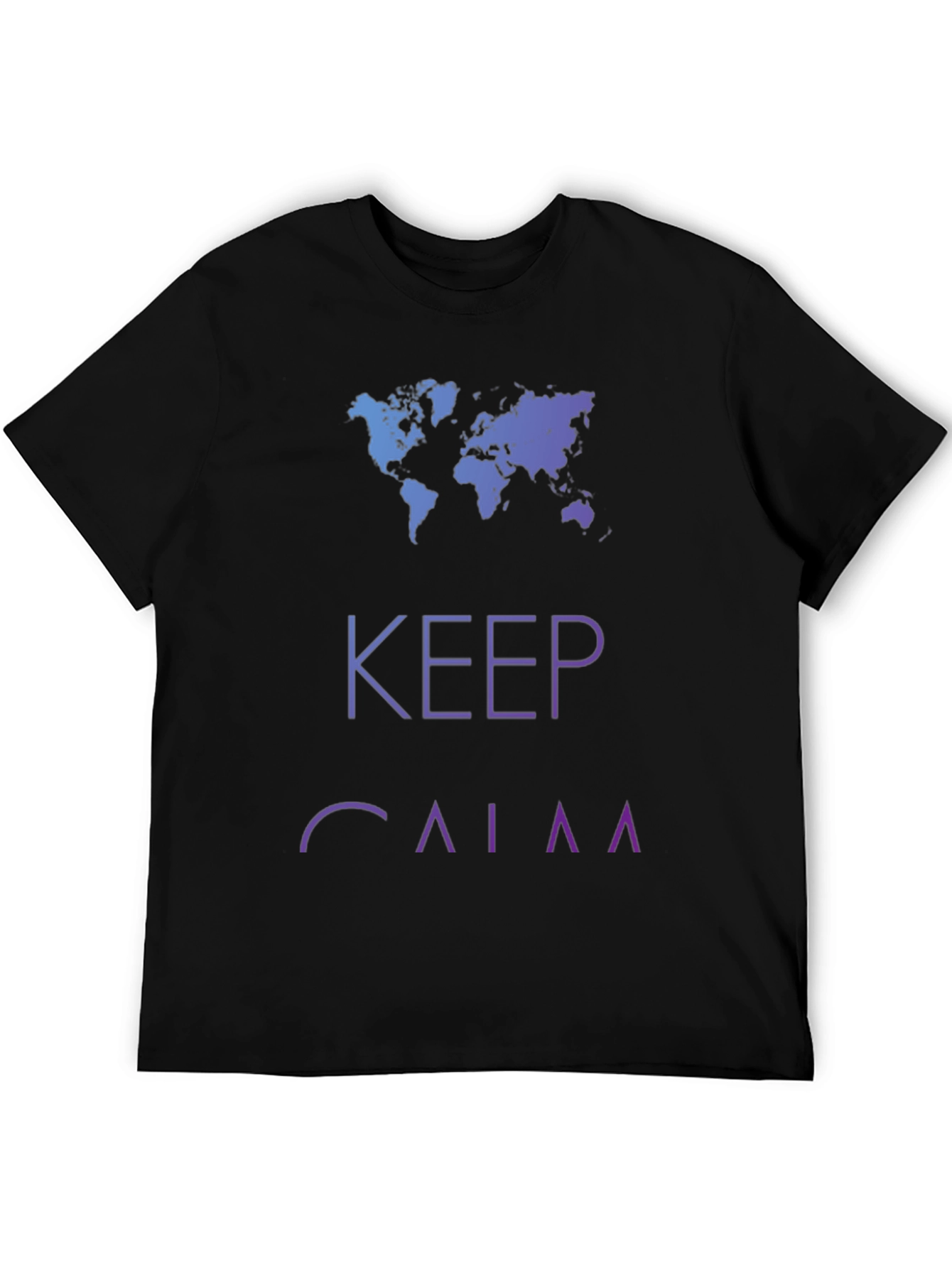Keep Calm World Map Graphic T-Shirt