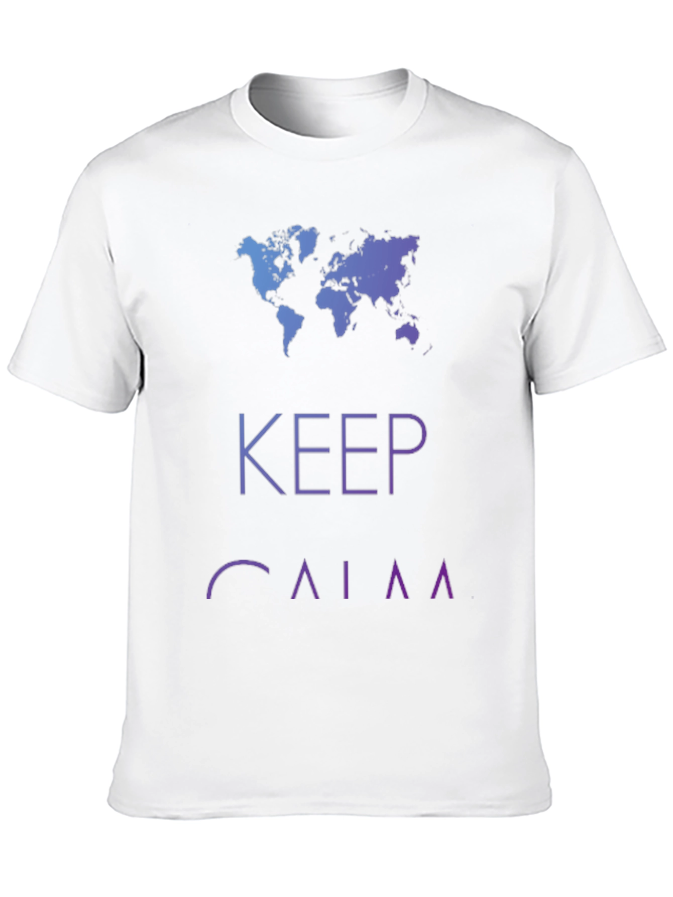 Keep Calm World Map Graphic T-Shirt