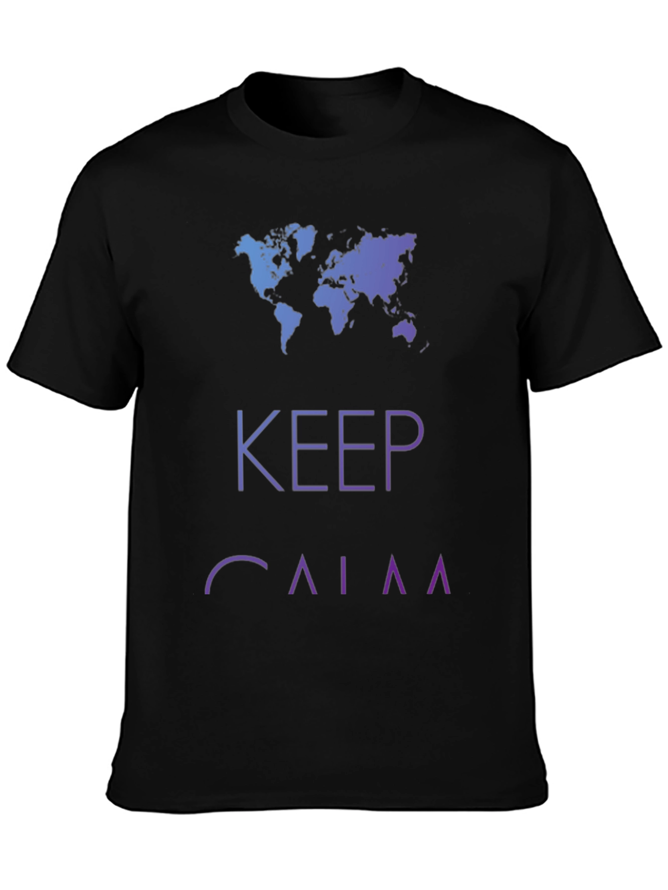 Keep Calm World Map Graphic T-Shirt