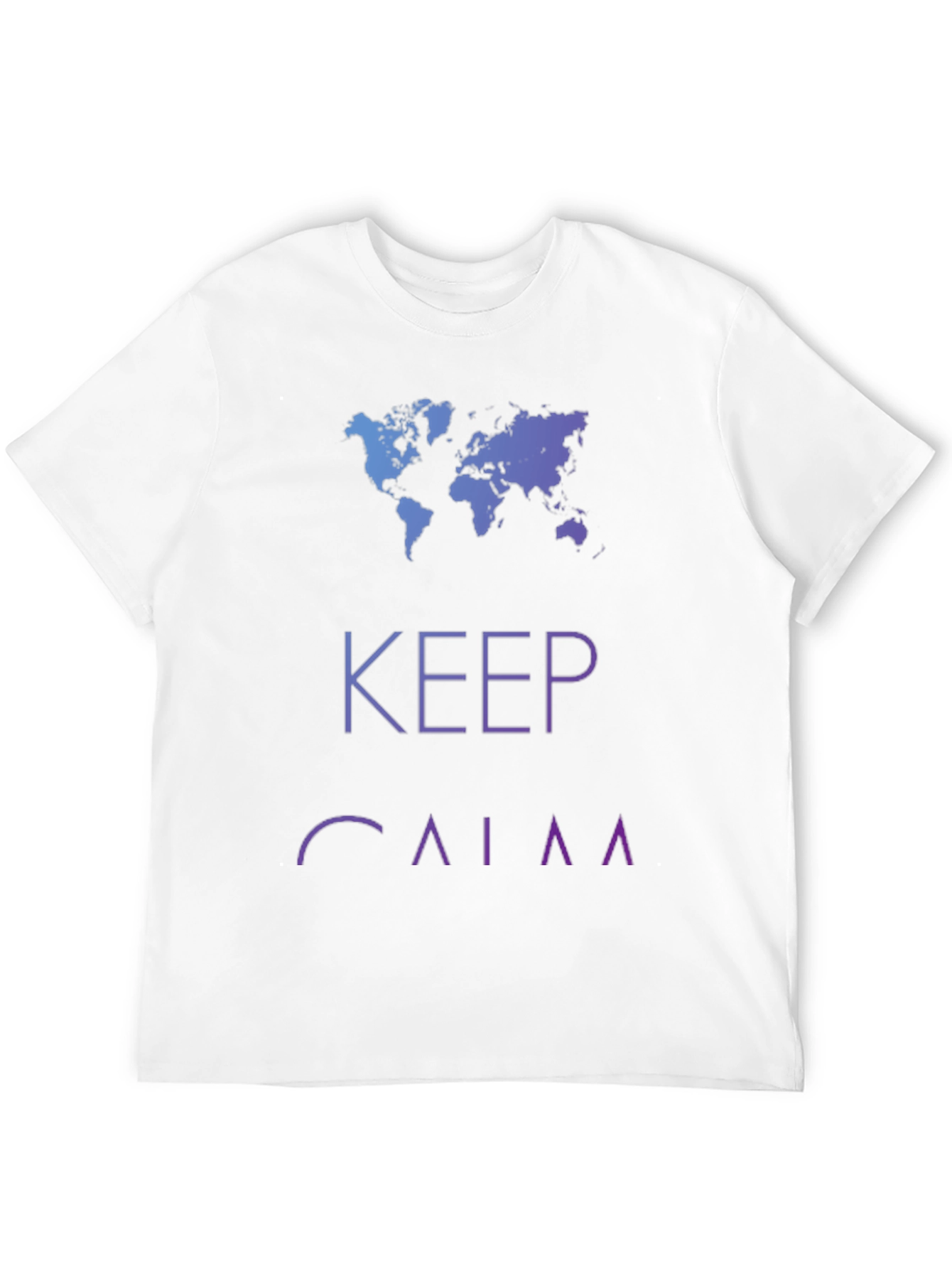 Keep Calm World Map Graphic T-Shirt