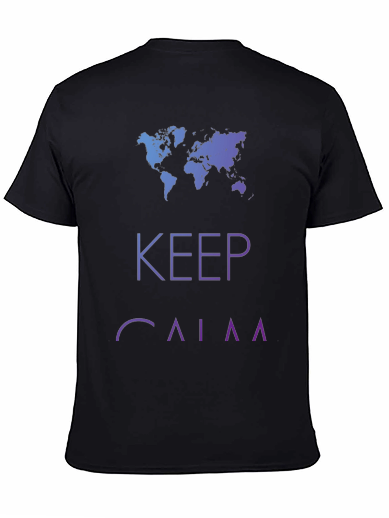 Keep Calm World Map Graphic T-Shirt