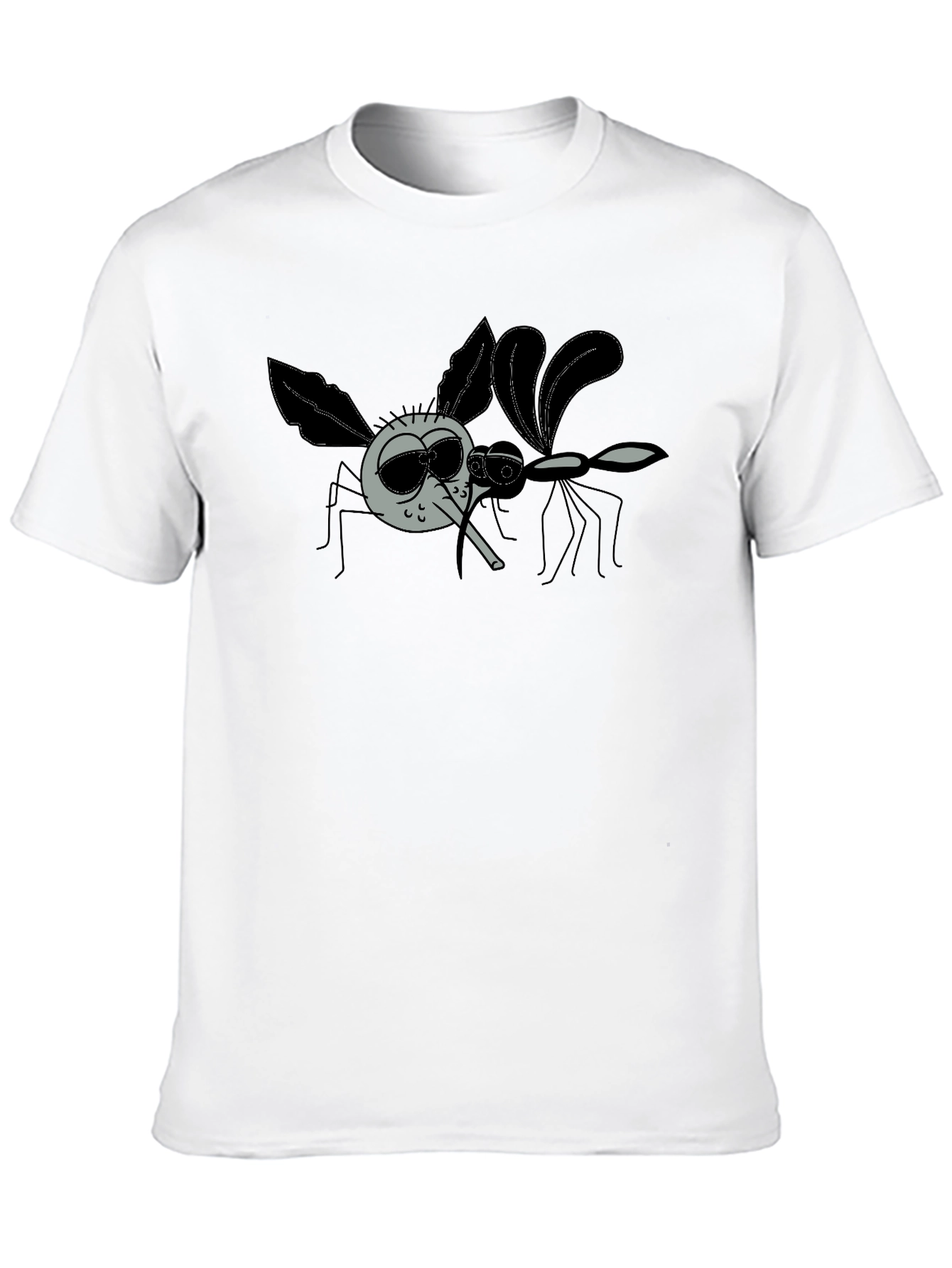 Cool Mosquito Graphic T-Shirt - Black