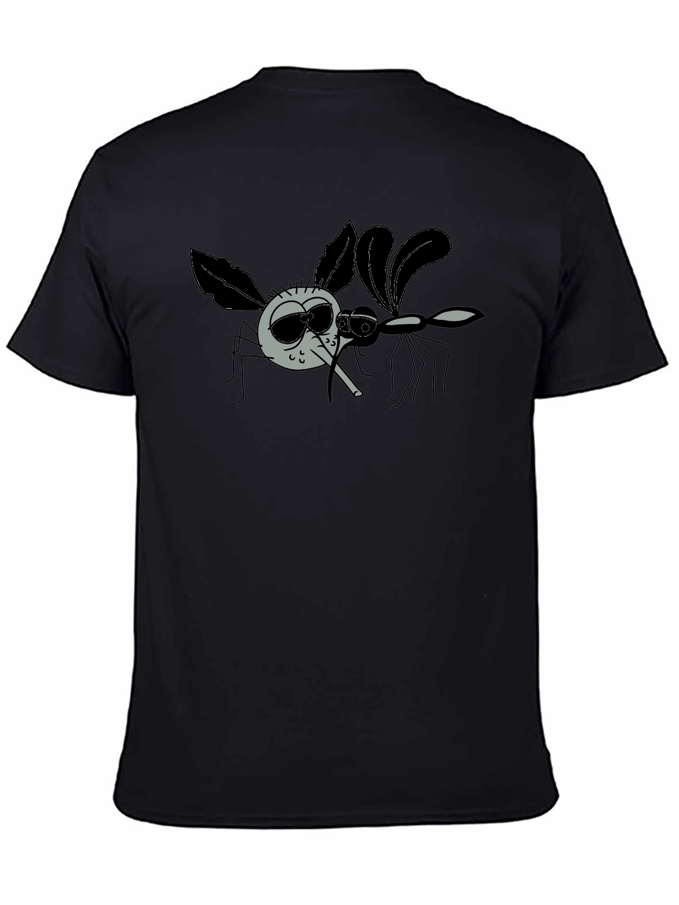 Cool Mosquito Graphic T-Shirt - Black