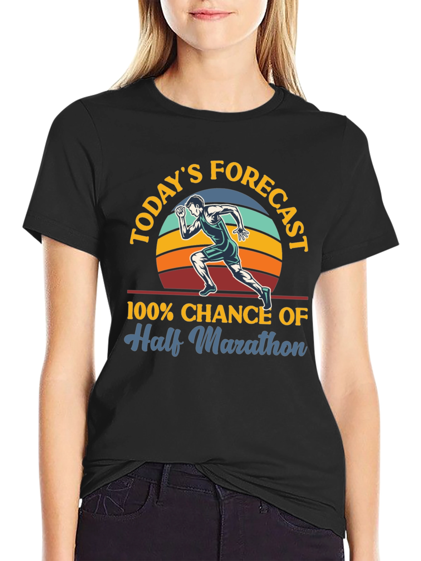 Half Marathon Forecast Graphic Tee