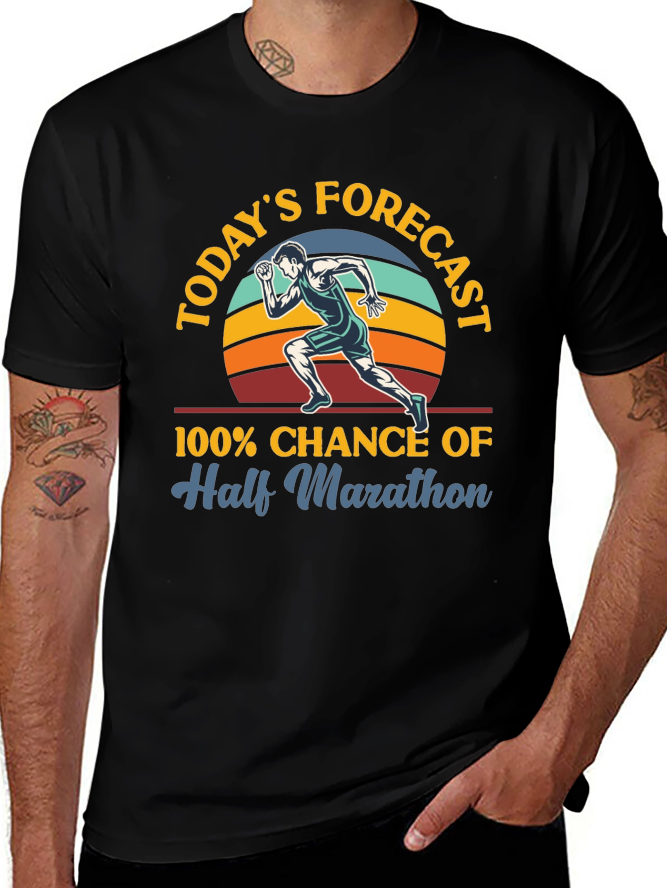 Half Marathon Forecast Graphic Tee