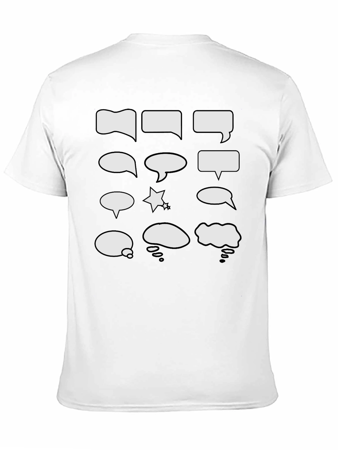 Comic Bubble T-Shirt - Black Novelty Tee