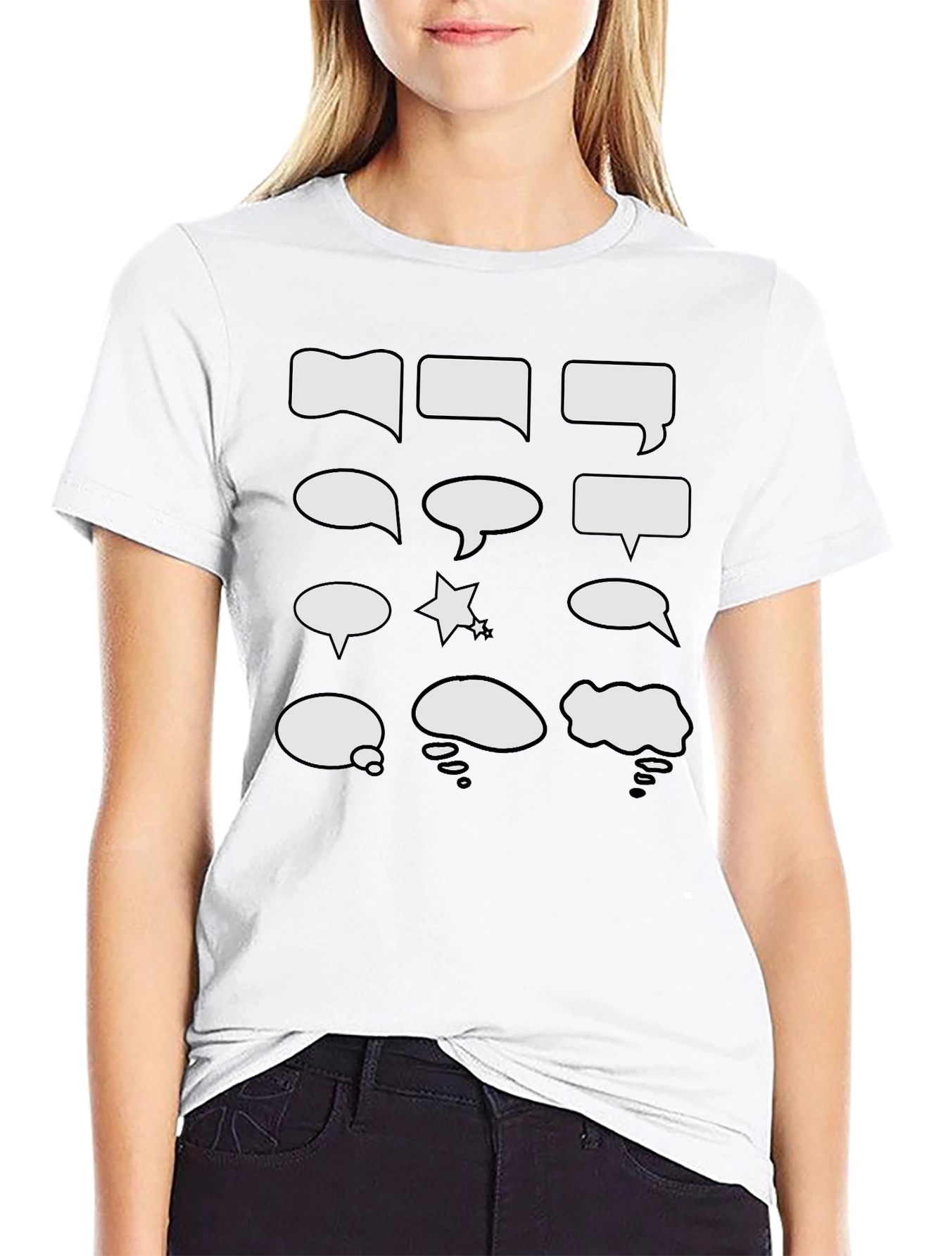 Comic Bubble T-Shirt - Black Novelty Tee