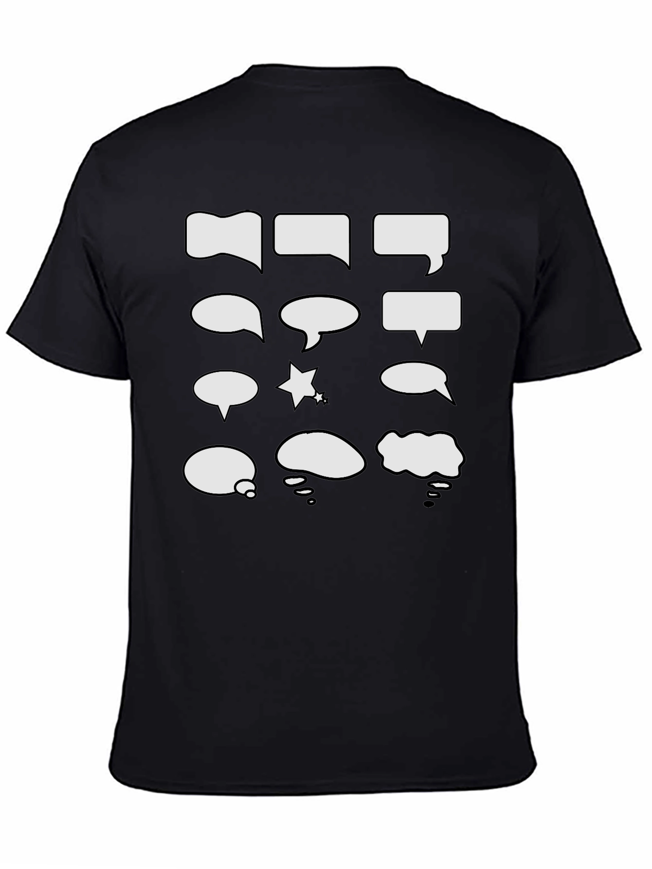 Comic Bubble T-Shirt - Black Novelty Tee