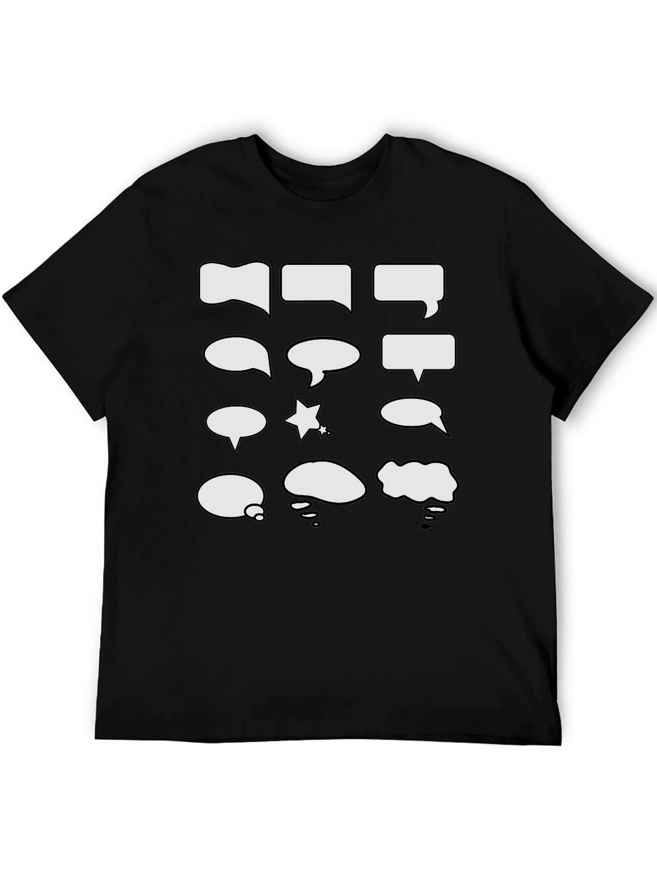Comic Bubble T-Shirt - Black Novelty Tee