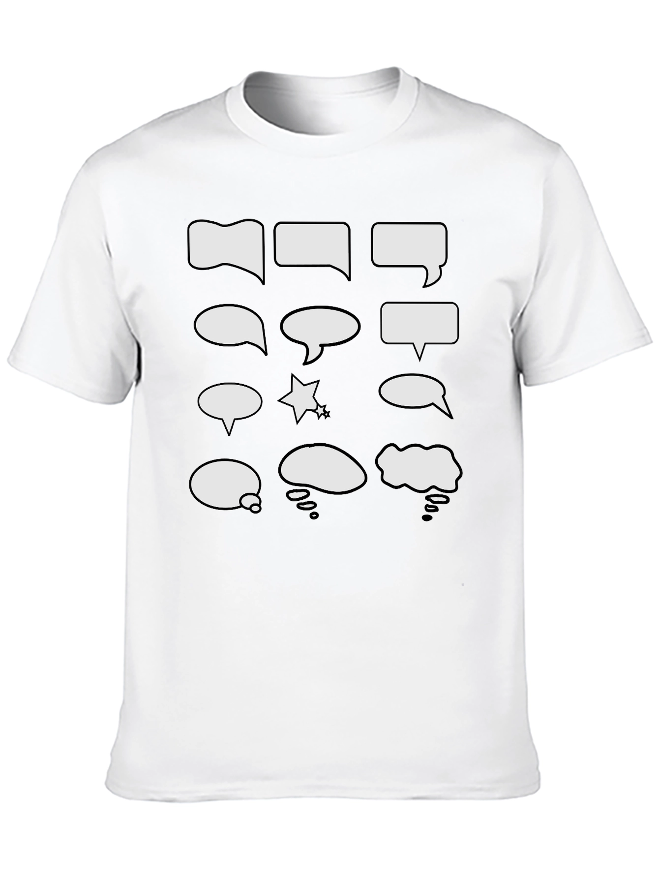 Comic Bubble T-Shirt - Black Novelty Tee