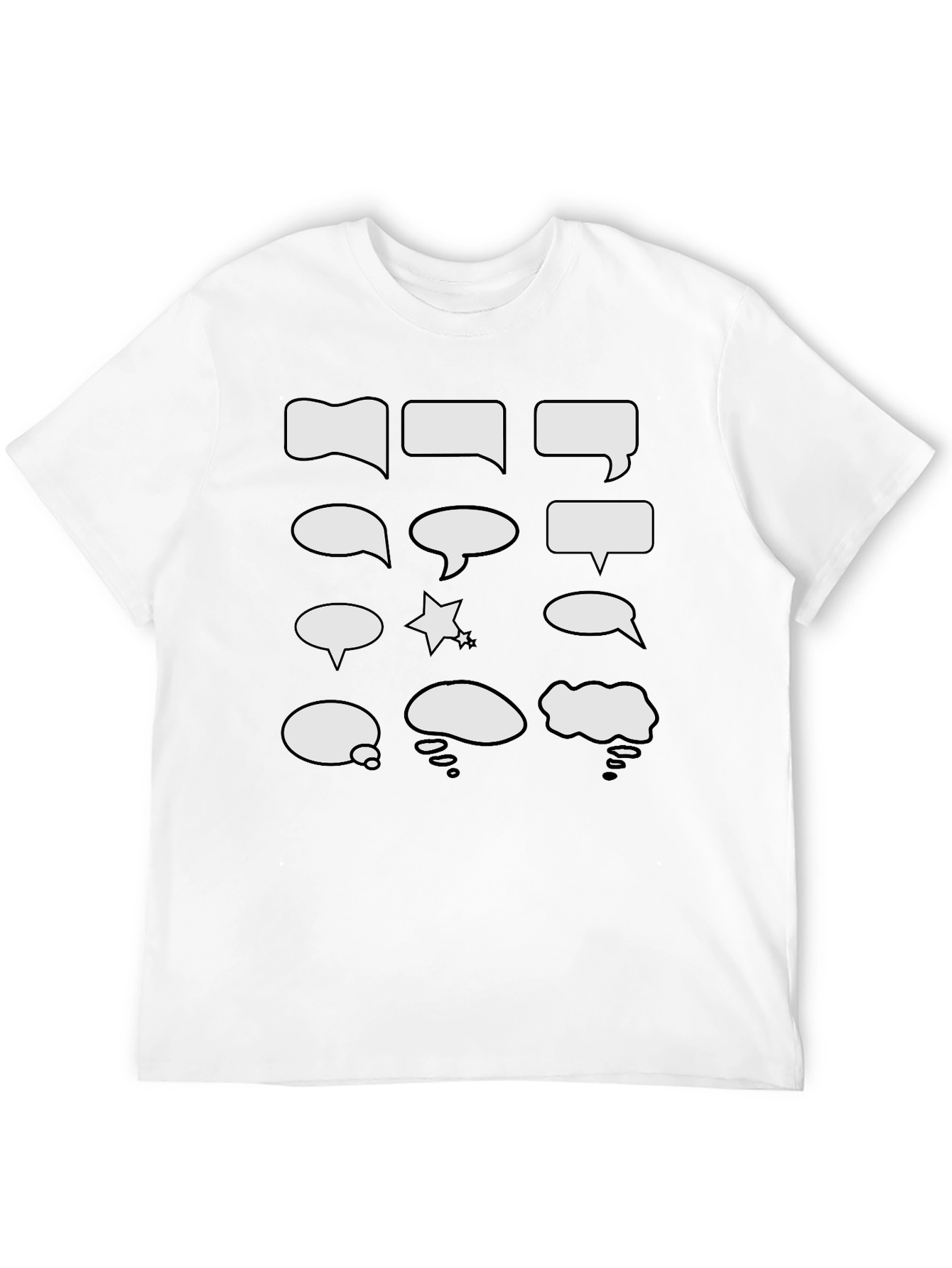 Comic Bubble T-Shirt - Black Novelty Tee