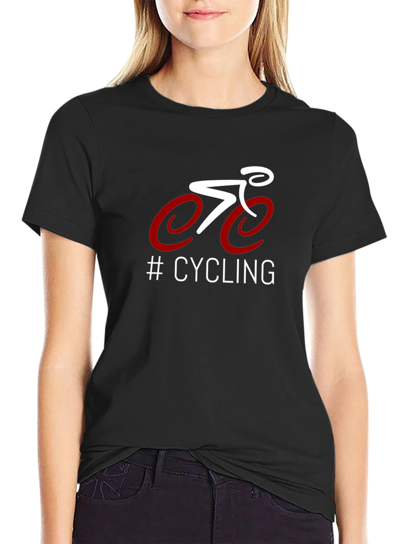 Cycling T-Shirt - #Cycling Design