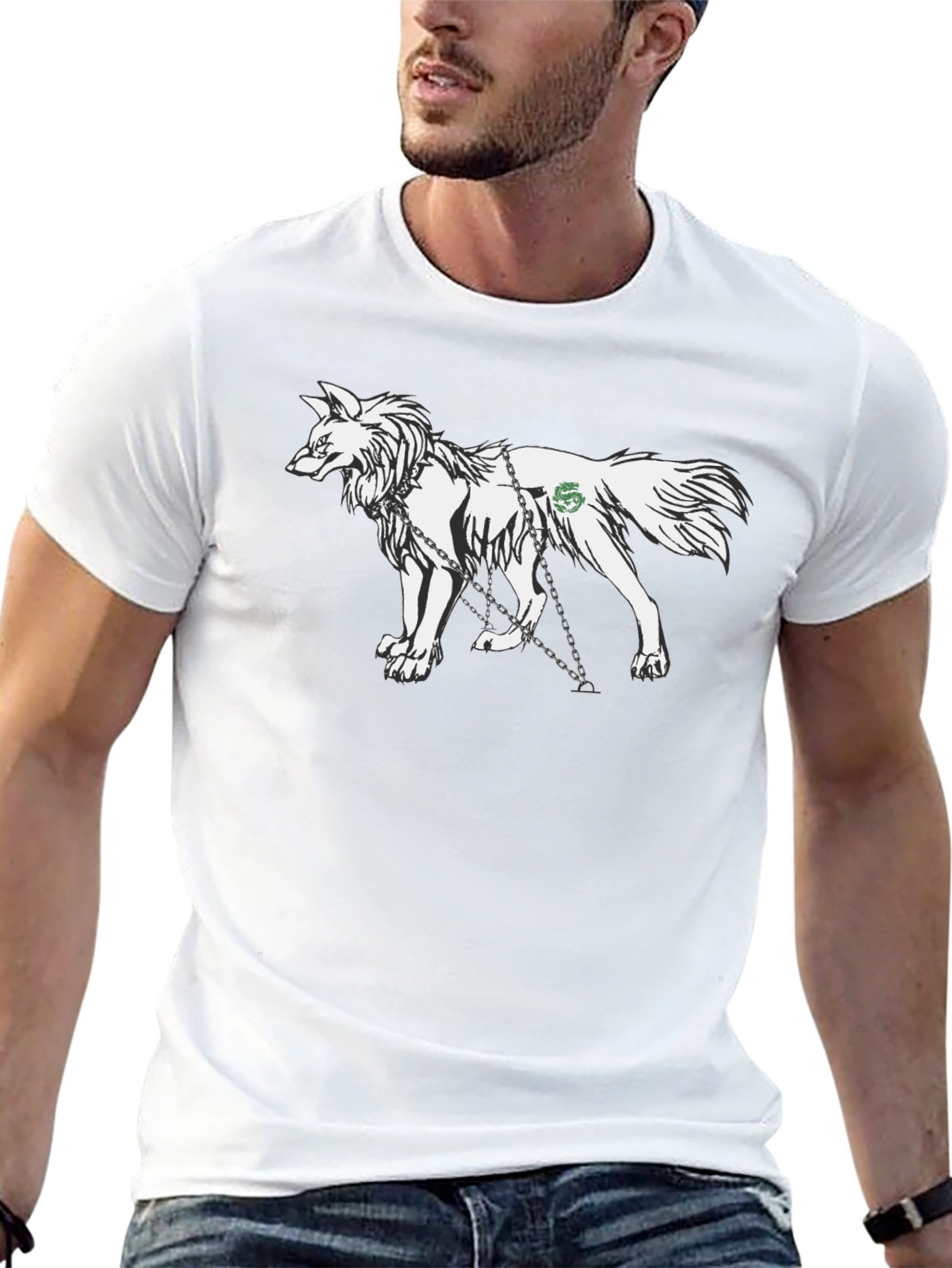 Wolf Graphic T-Shirt - Black Cotton Tee
