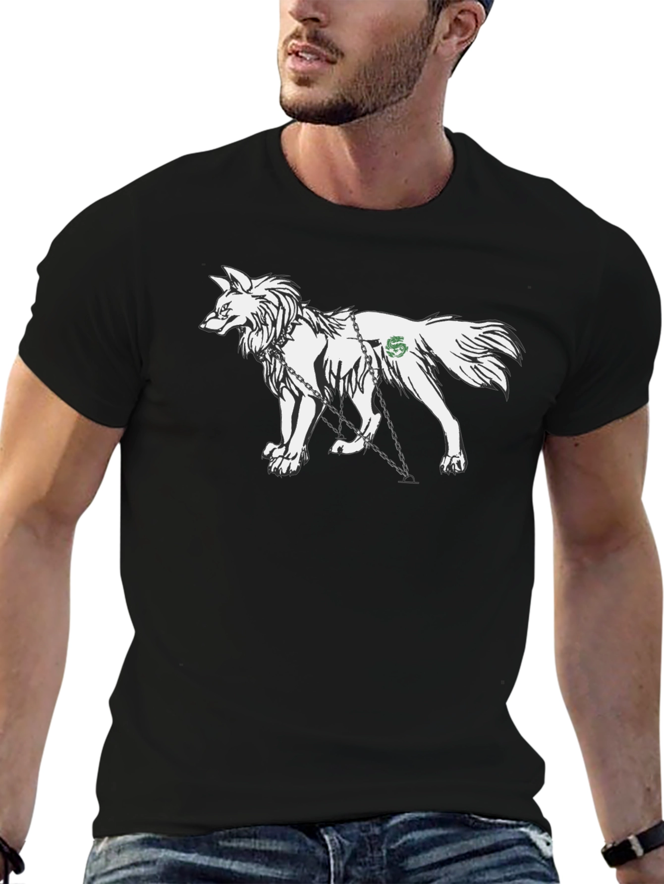 Wolf Graphic T-Shirt - Black Cotton Tee