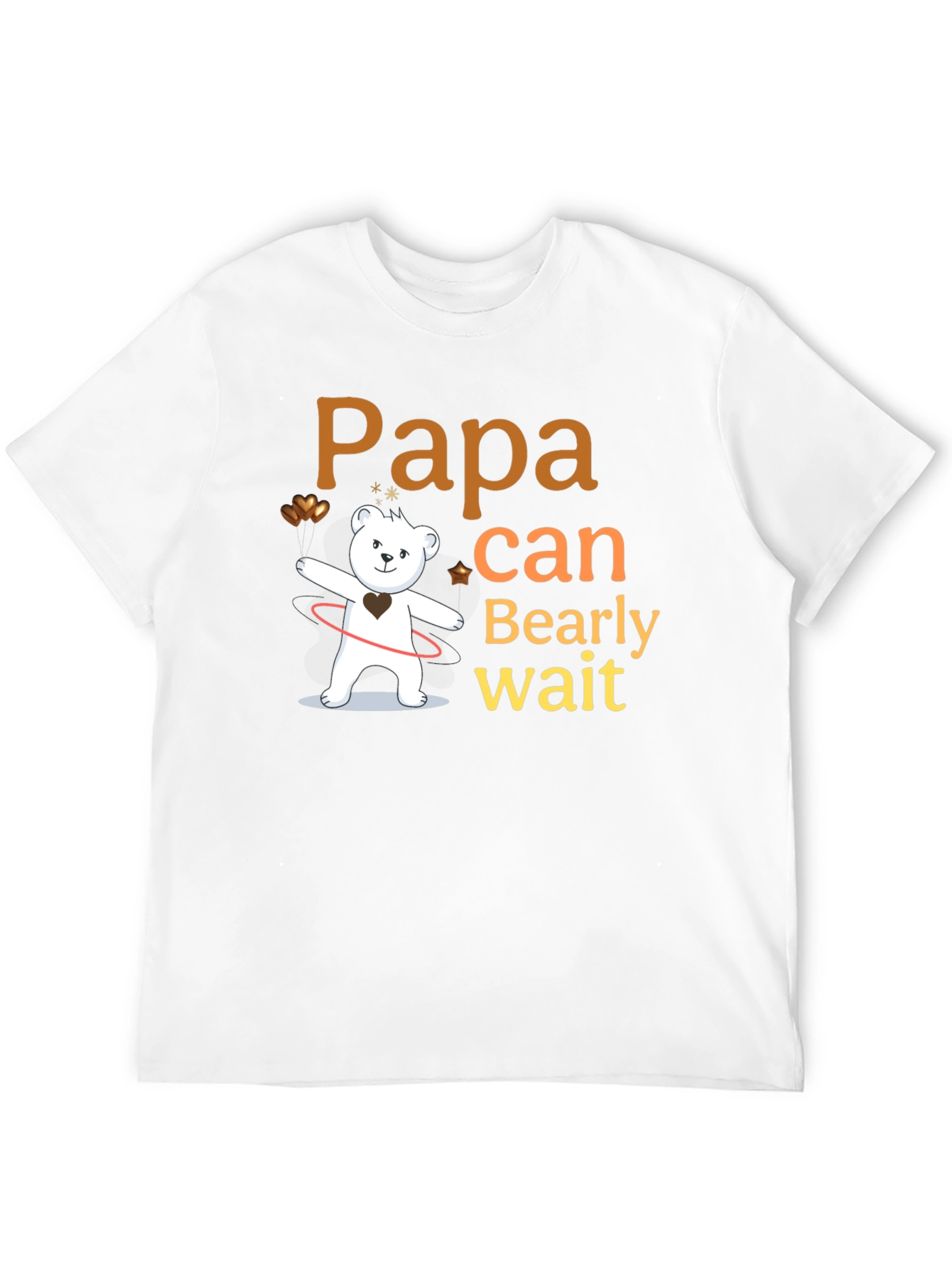 Papa Bearly Wait Mens T-Shirt