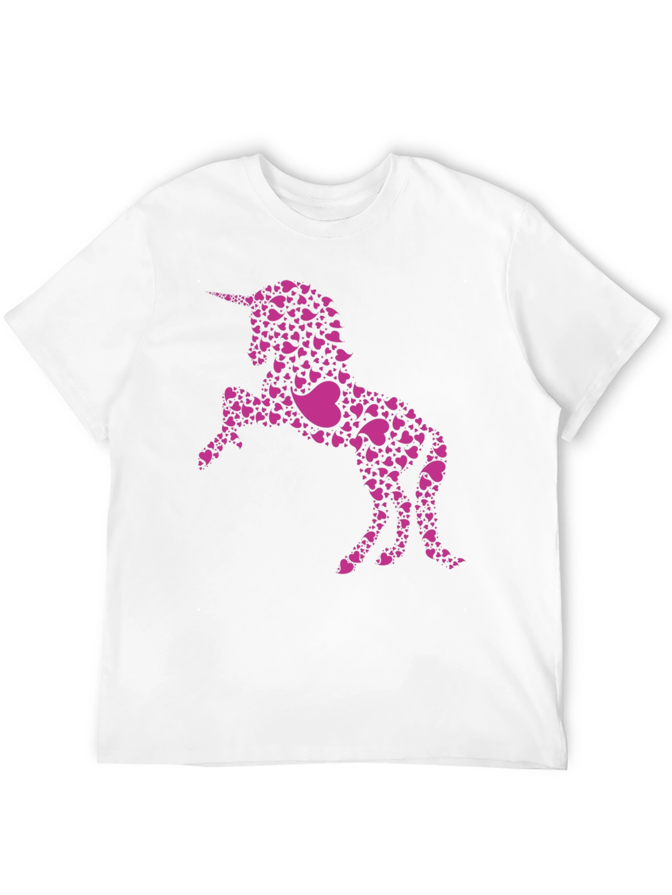 Unicorn Heart Print Black Tee