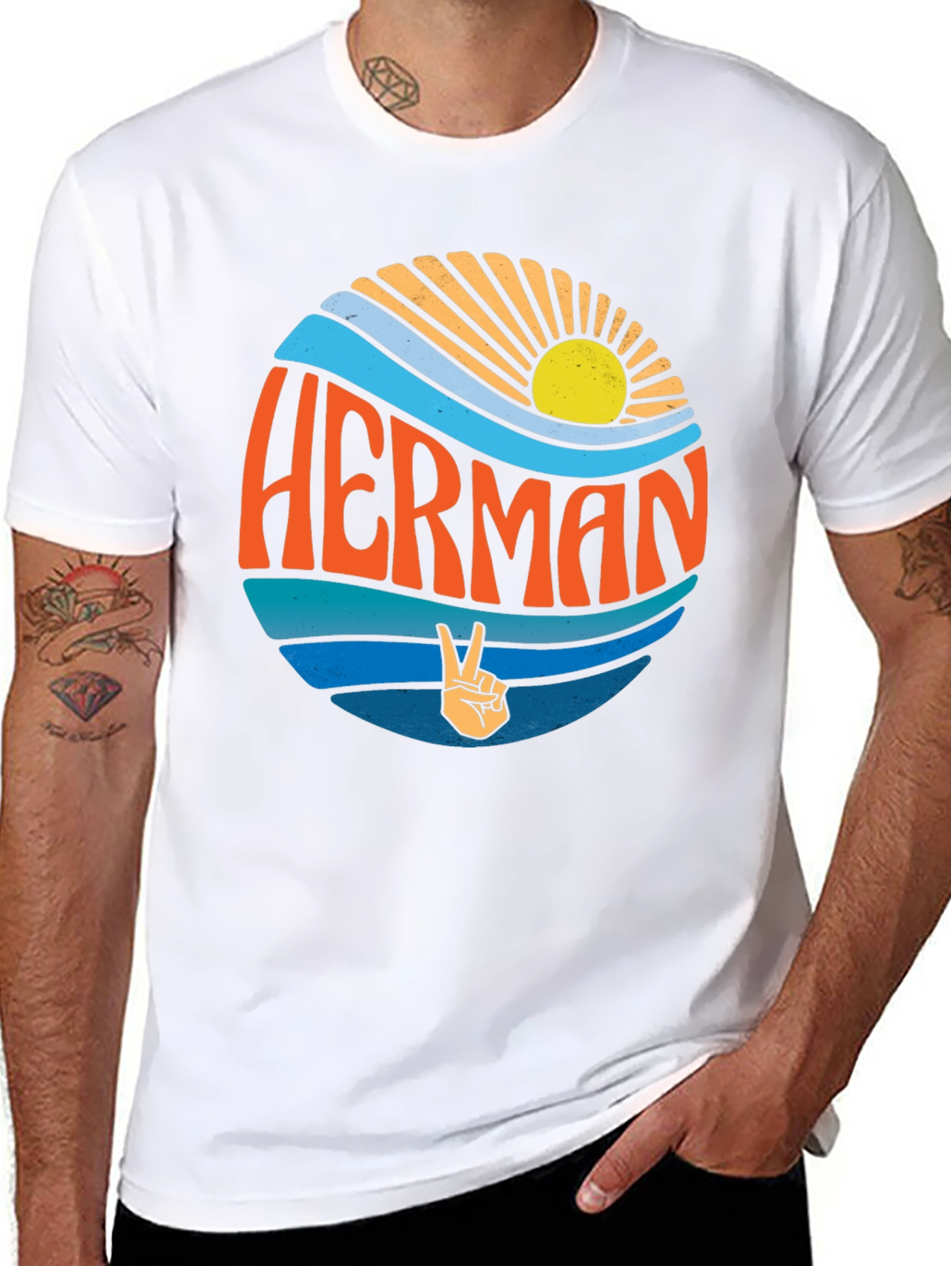 Retro HERMAN T-Shirt - Peace & Sunshine