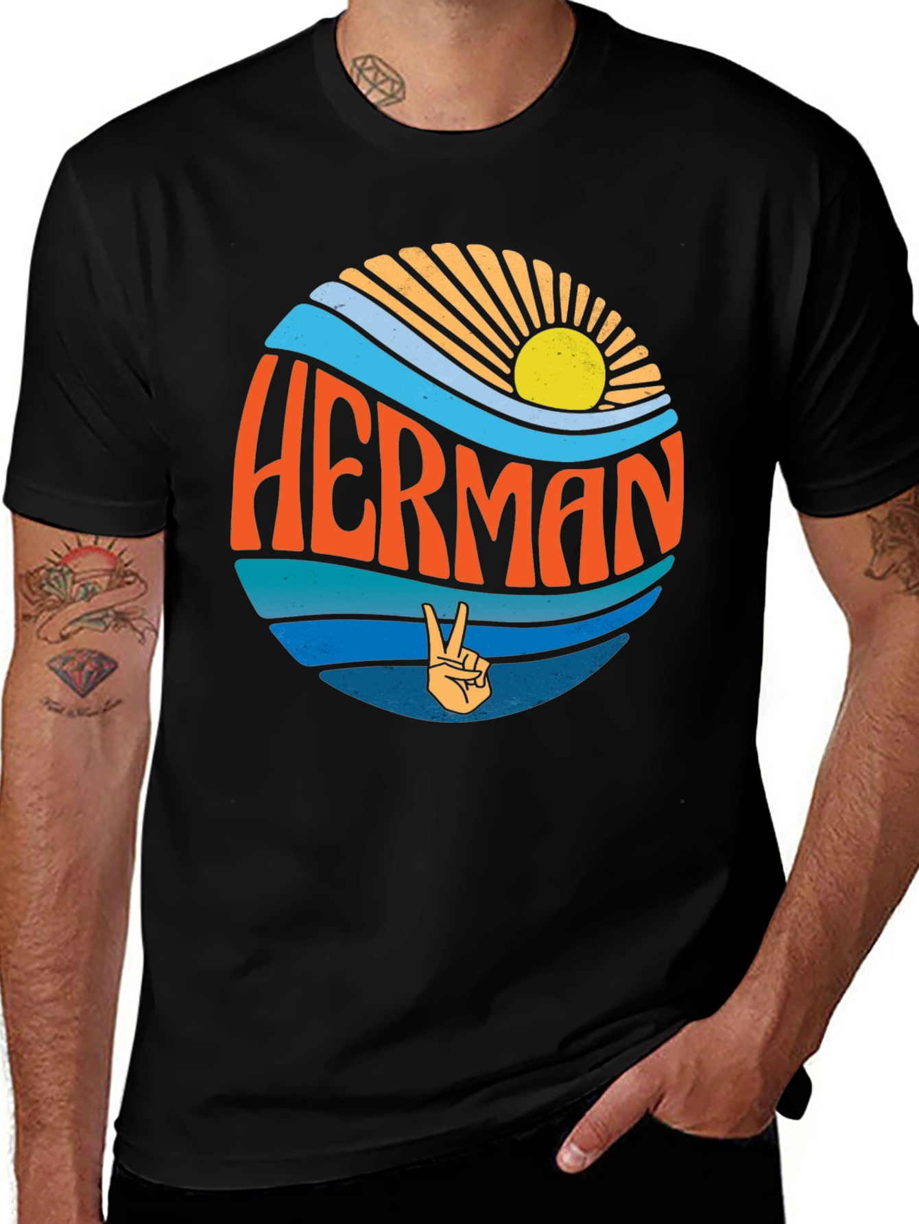 Retro HERMAN T-Shirt - Peace & Sunshine