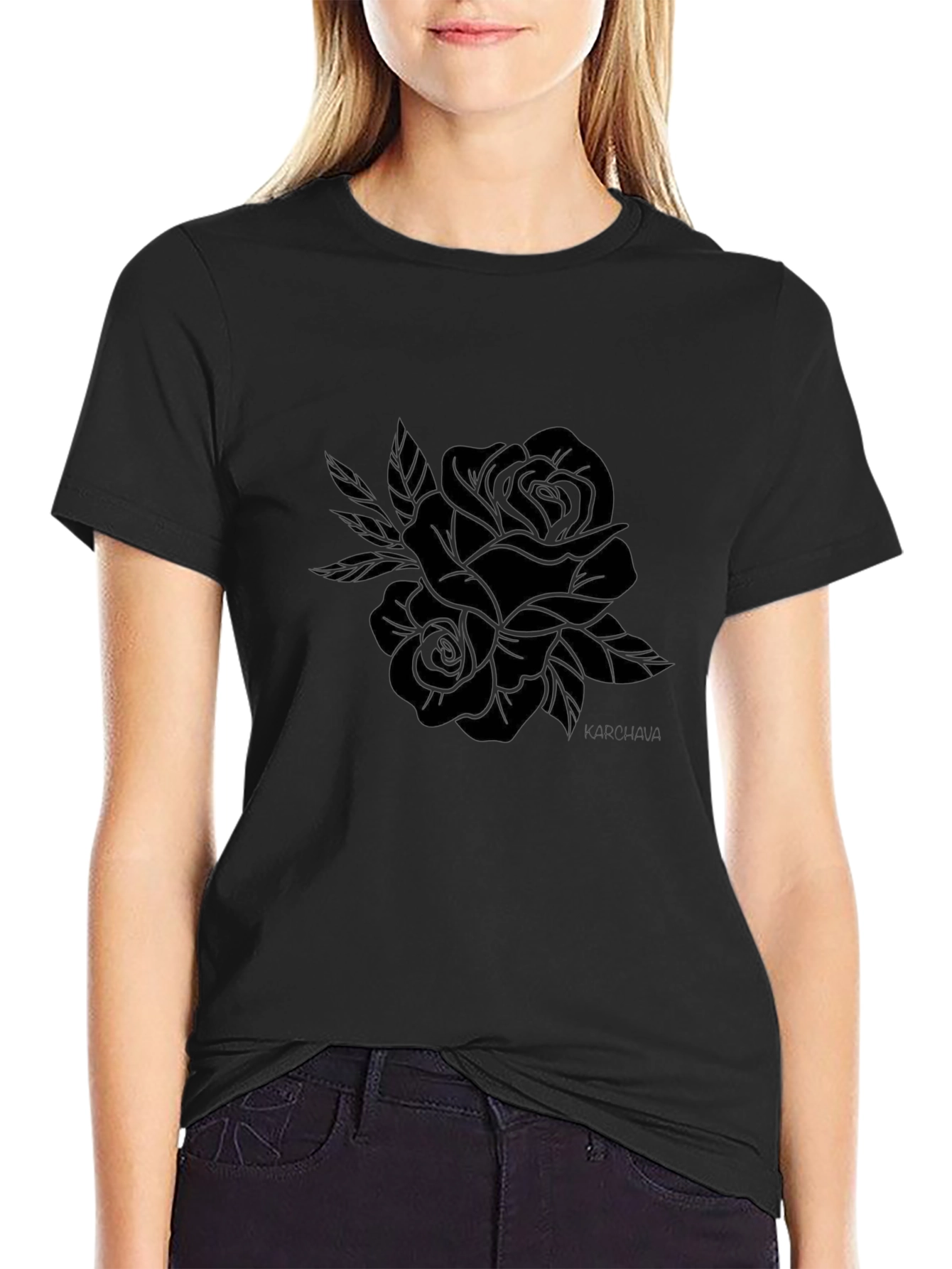 Black Rose Graphic Tee - Stylish and Comfortable