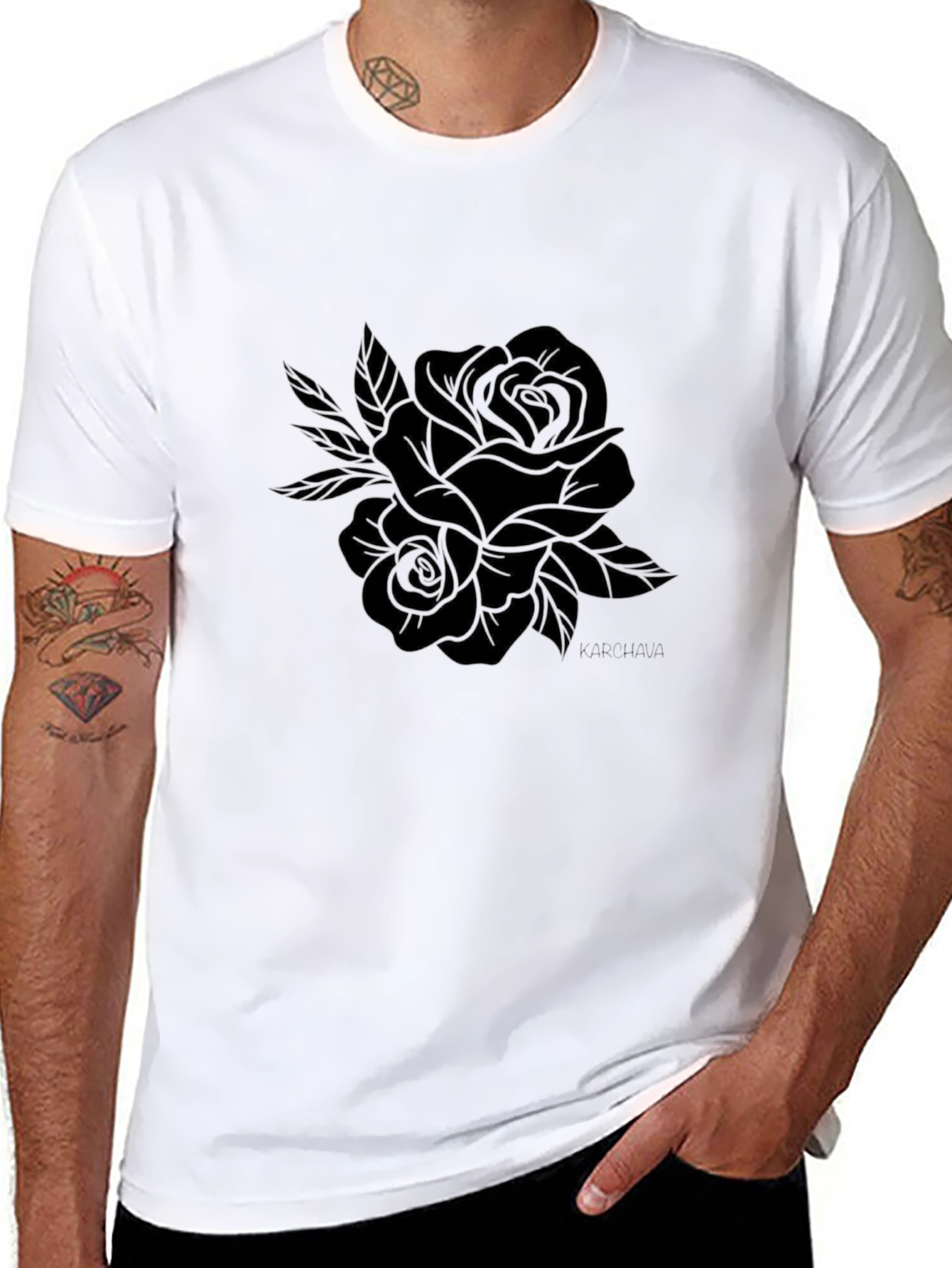 Black Rose Graphic Tee - Stylish and Comfortable