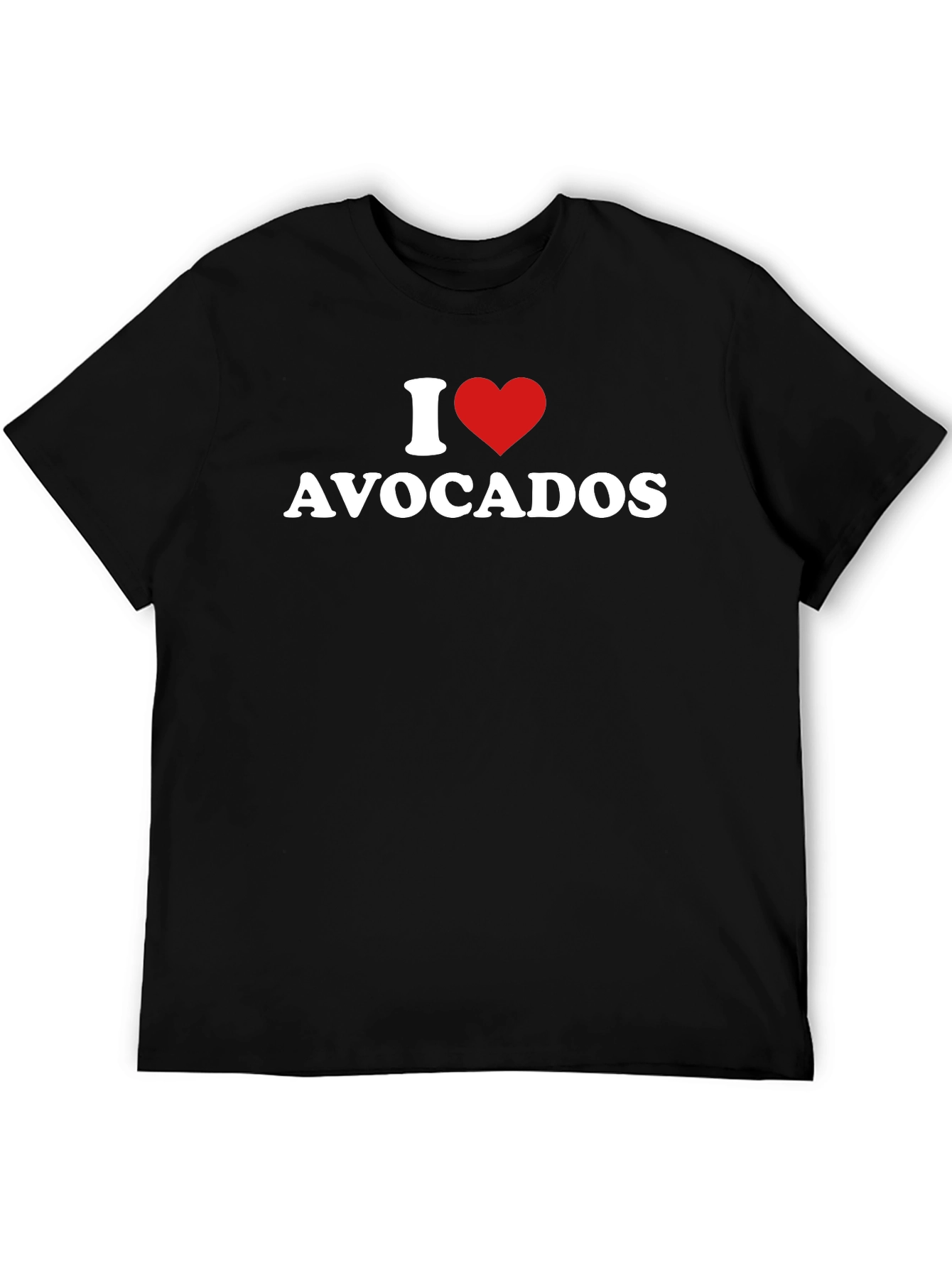 I Love Avocados Black T-Shirt - Foodie Fashion