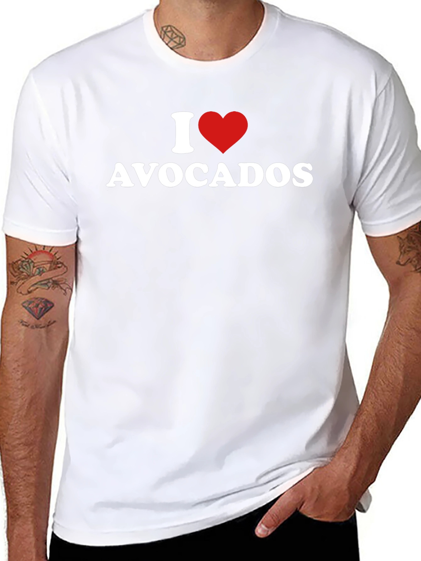 I Love Avocados Black T-Shirt - Foodie Fashion