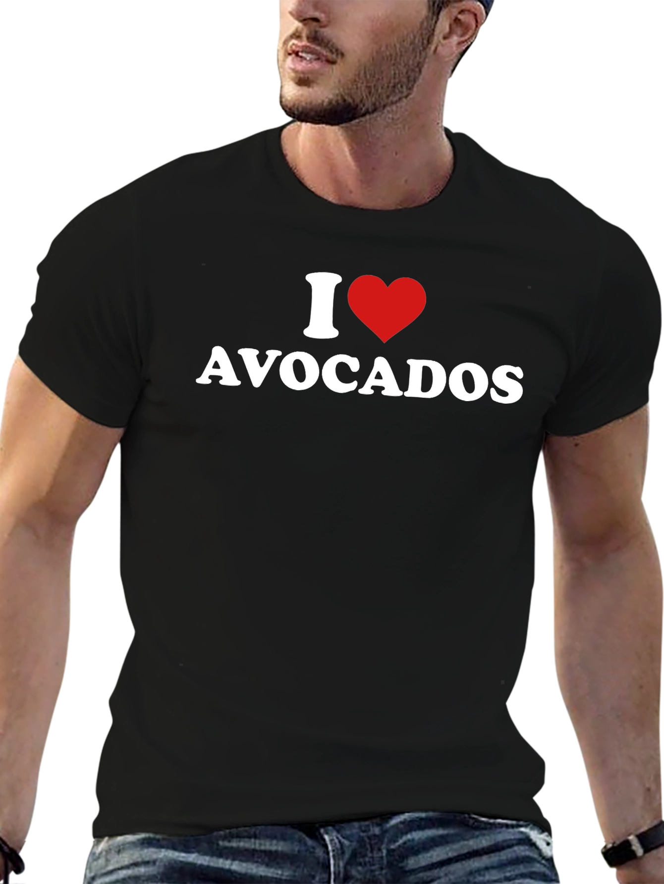 I Love Avocados Black T-Shirt - Foodie Fashion