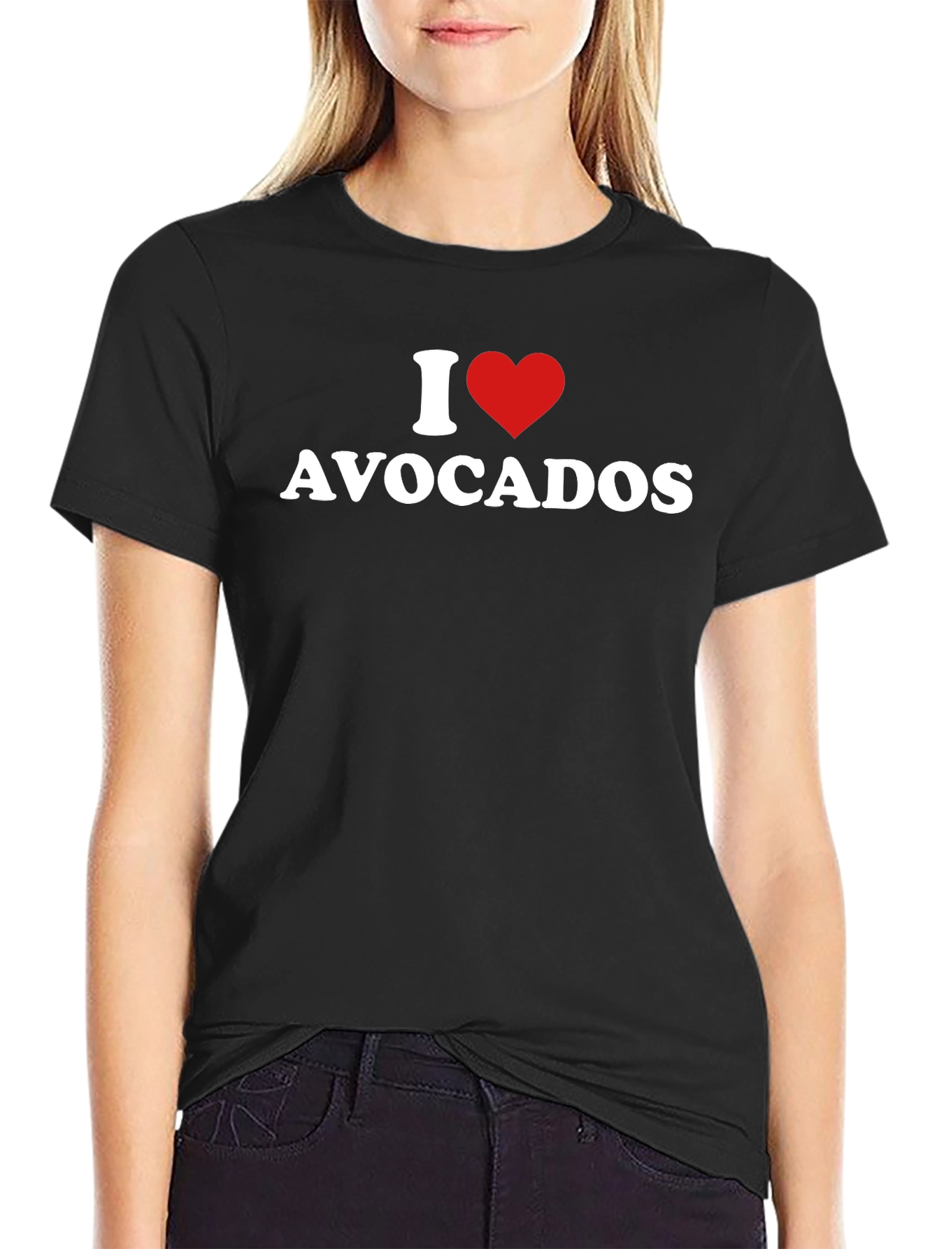 I Love Avocados Black T-Shirt - Foodie Fashion