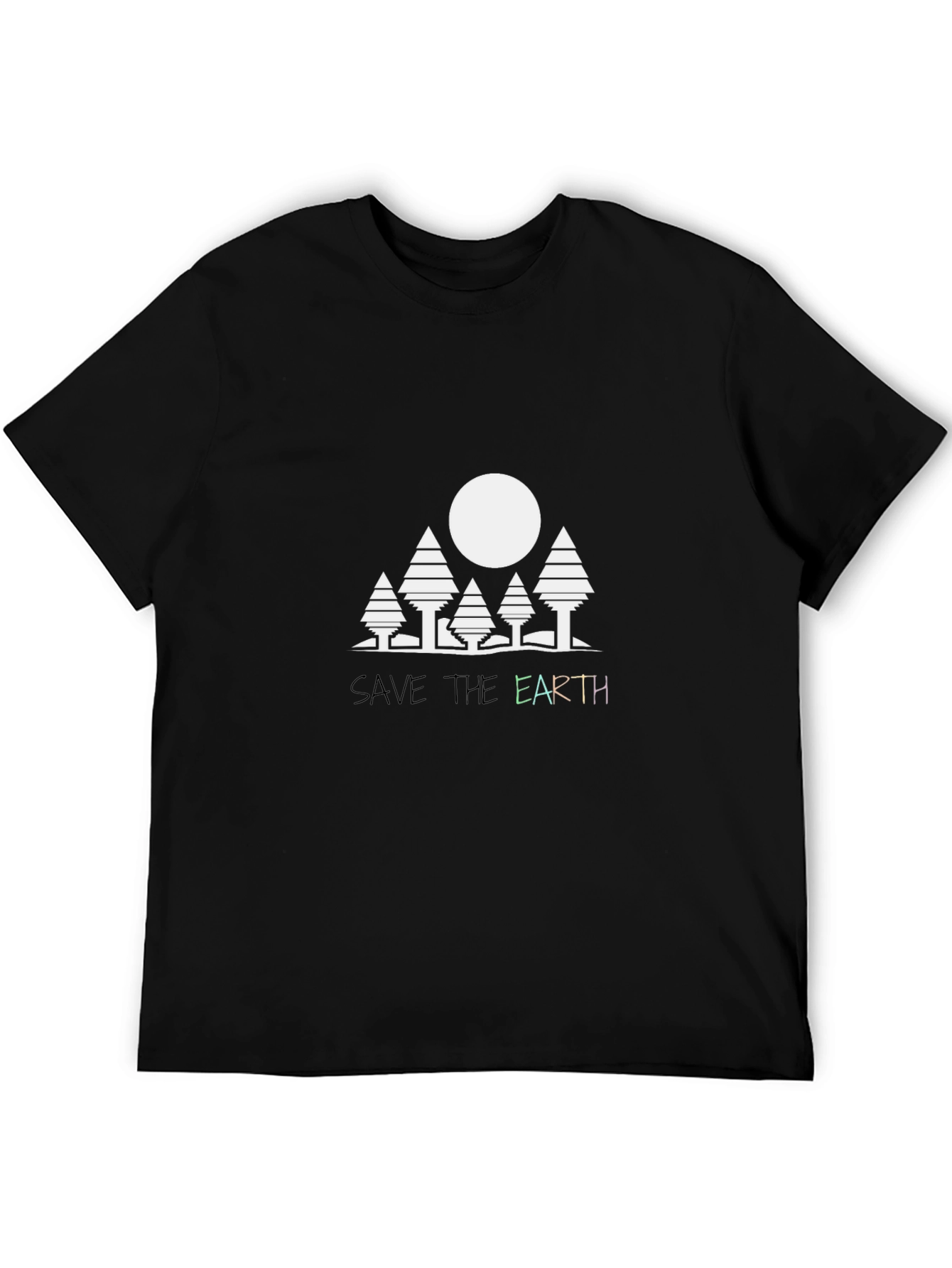 Save the Earth Graphic Tee - Black Cotton