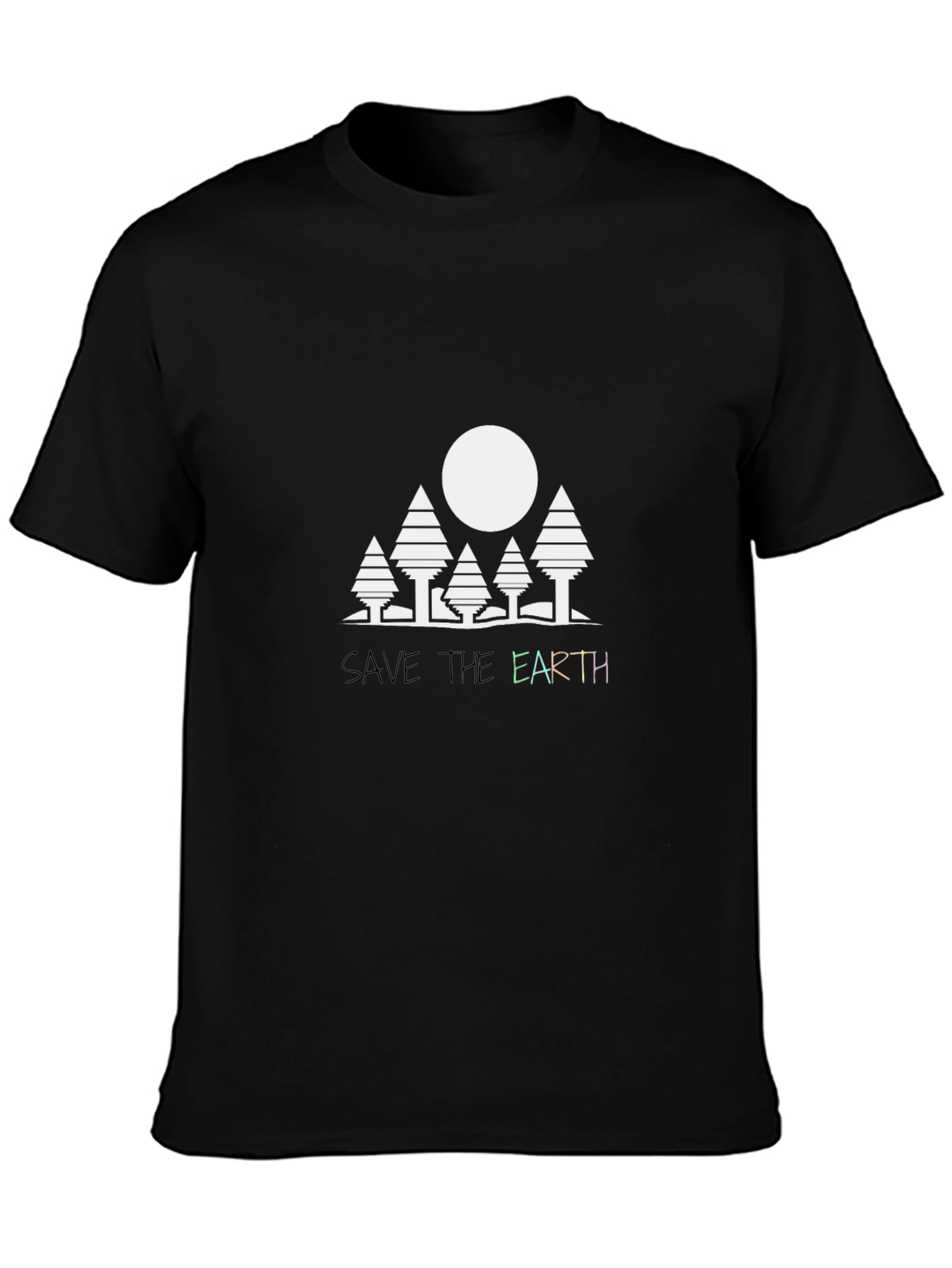 Save the Earth Graphic Tee - Black Cotton
