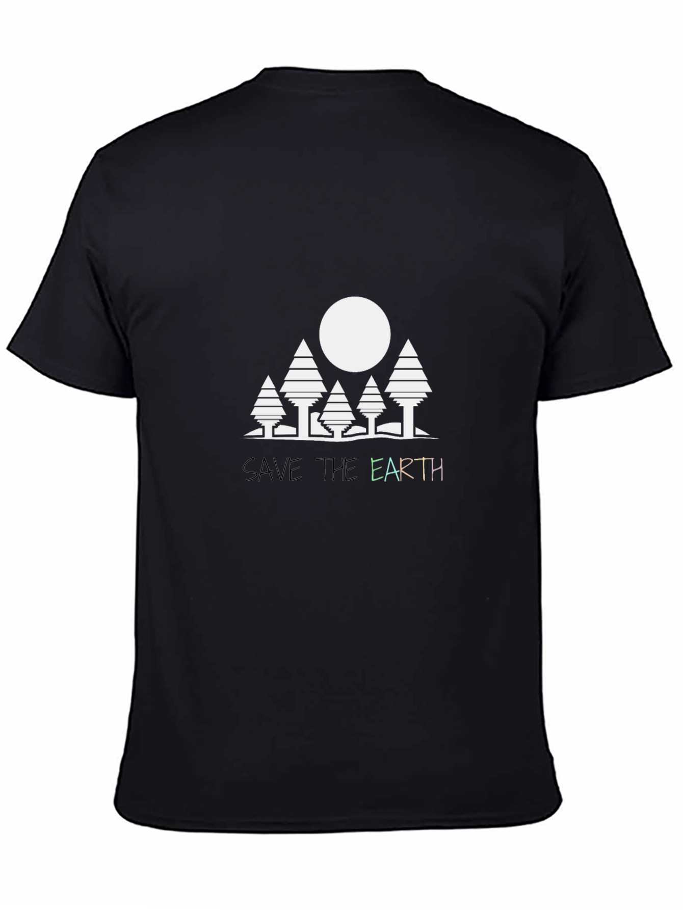 Save the Earth Graphic Tee - Black Cotton