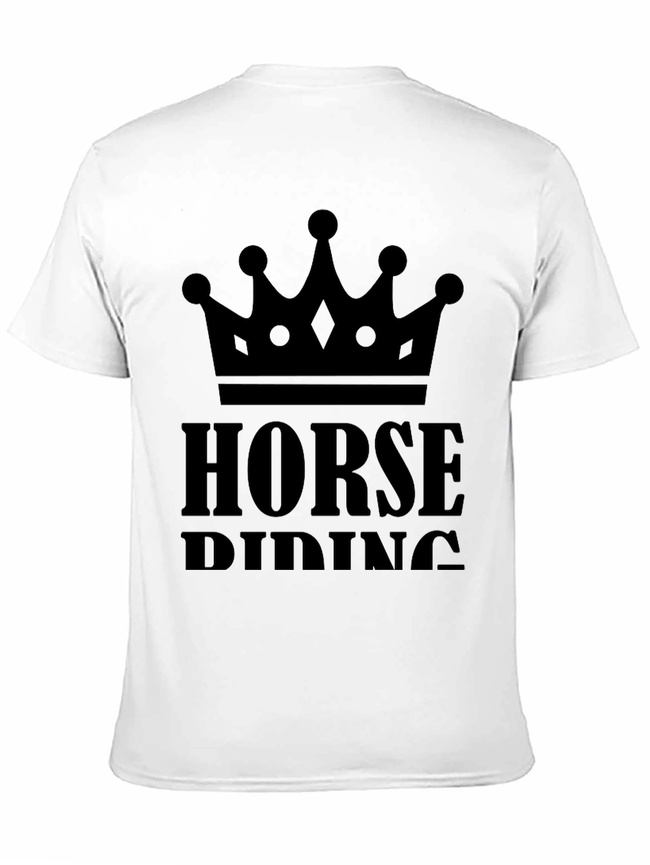 Horse Riding Crown Graphic Tee - Black T-Shirt