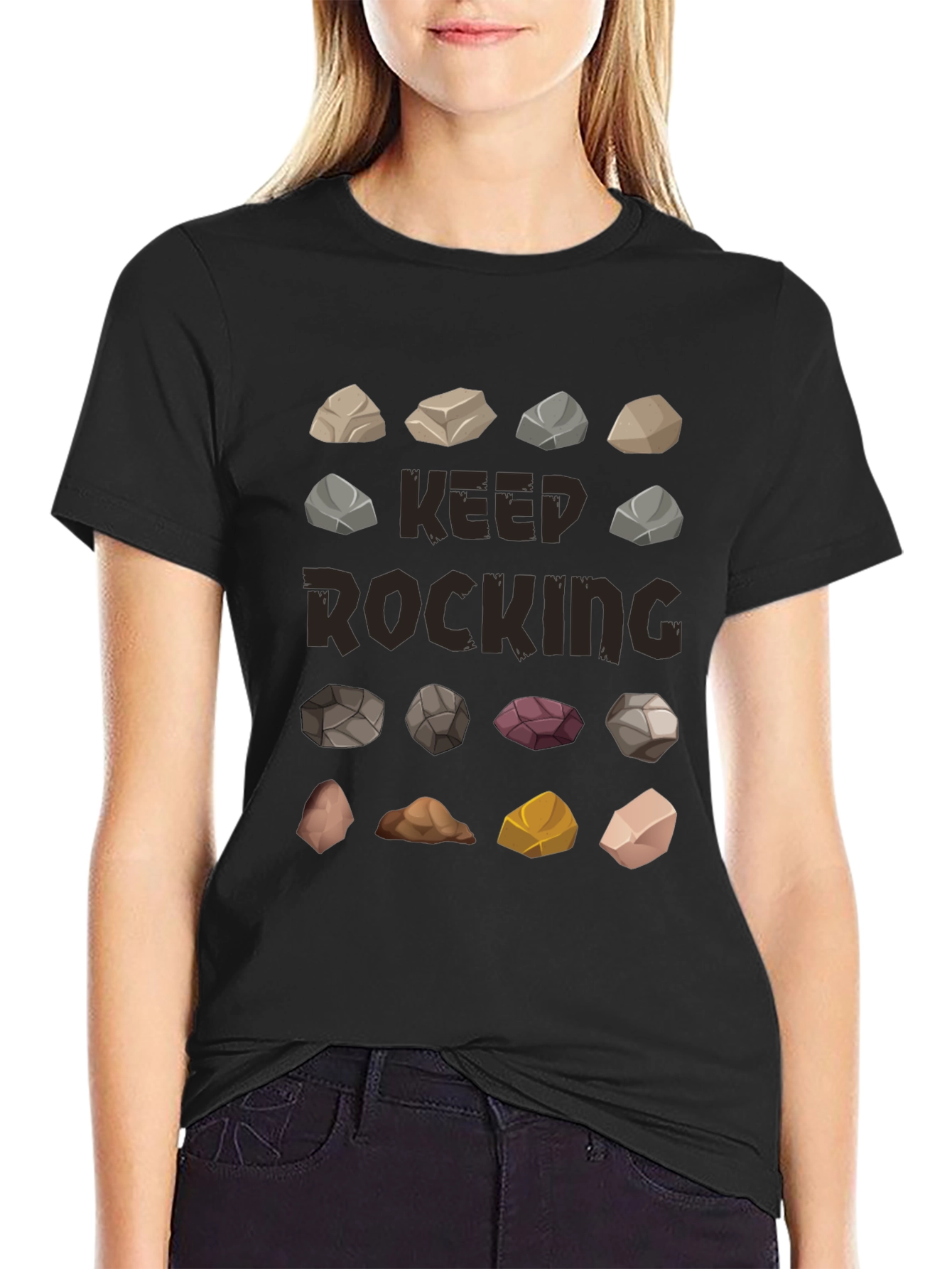 Keep Rocking Graphic T-Shirt - Funny Rock Collection Tee