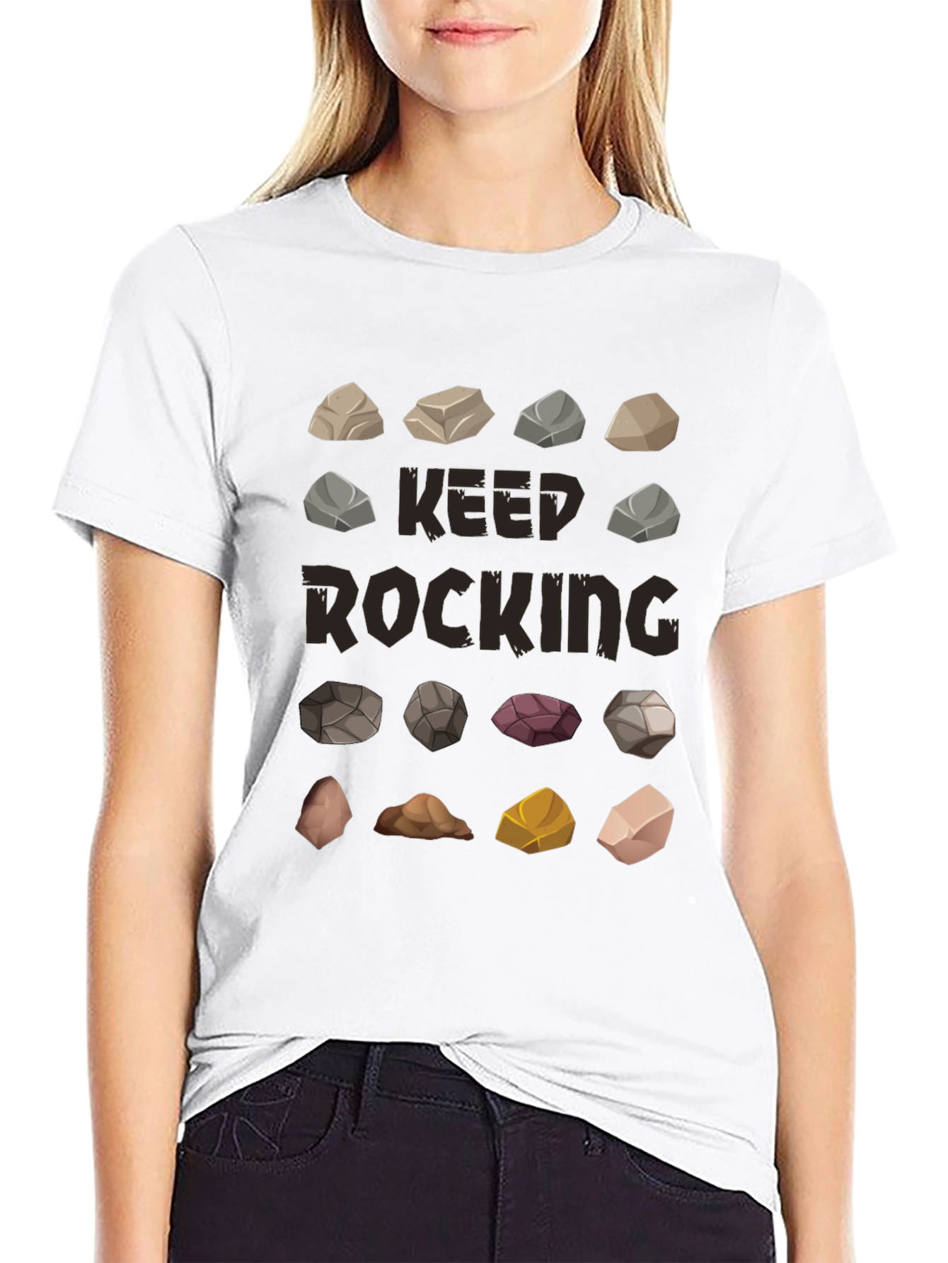 Keep Rocking Graphic T-Shirt - Funny Rock Collection Tee