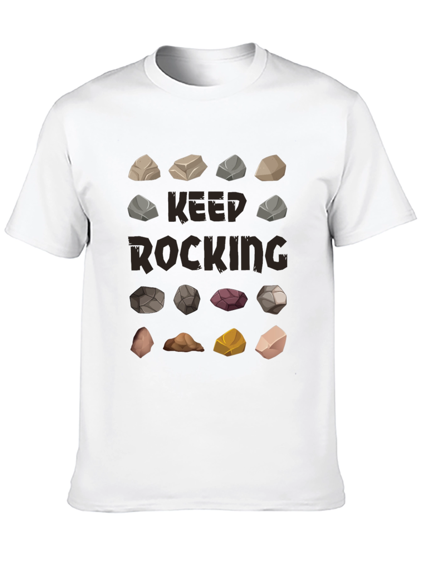 Keep Rocking Graphic T-Shirt - Funny Rock Collection Tee