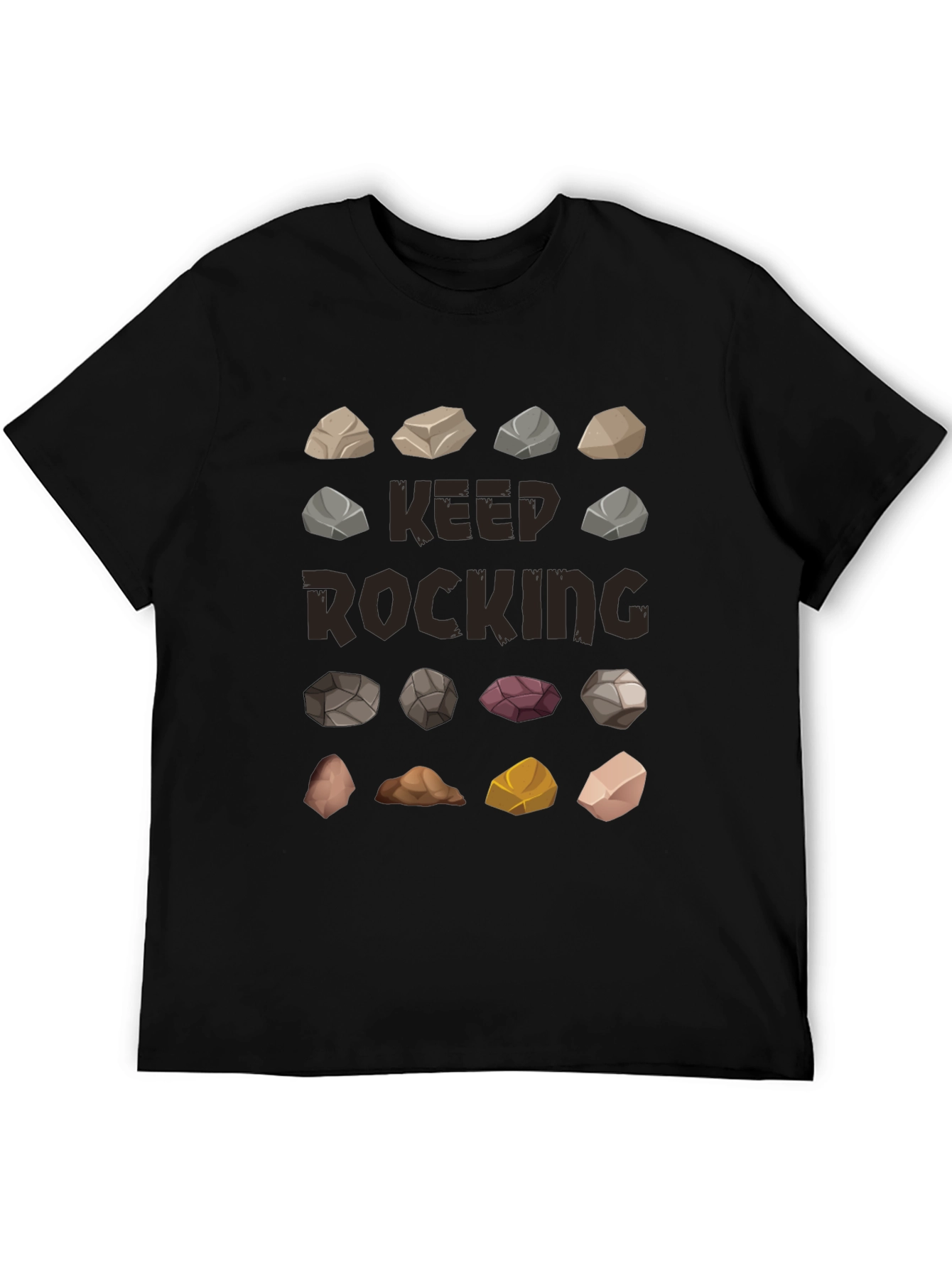 Keep Rocking Graphic T-Shirt - Funny Rock Collection Tee