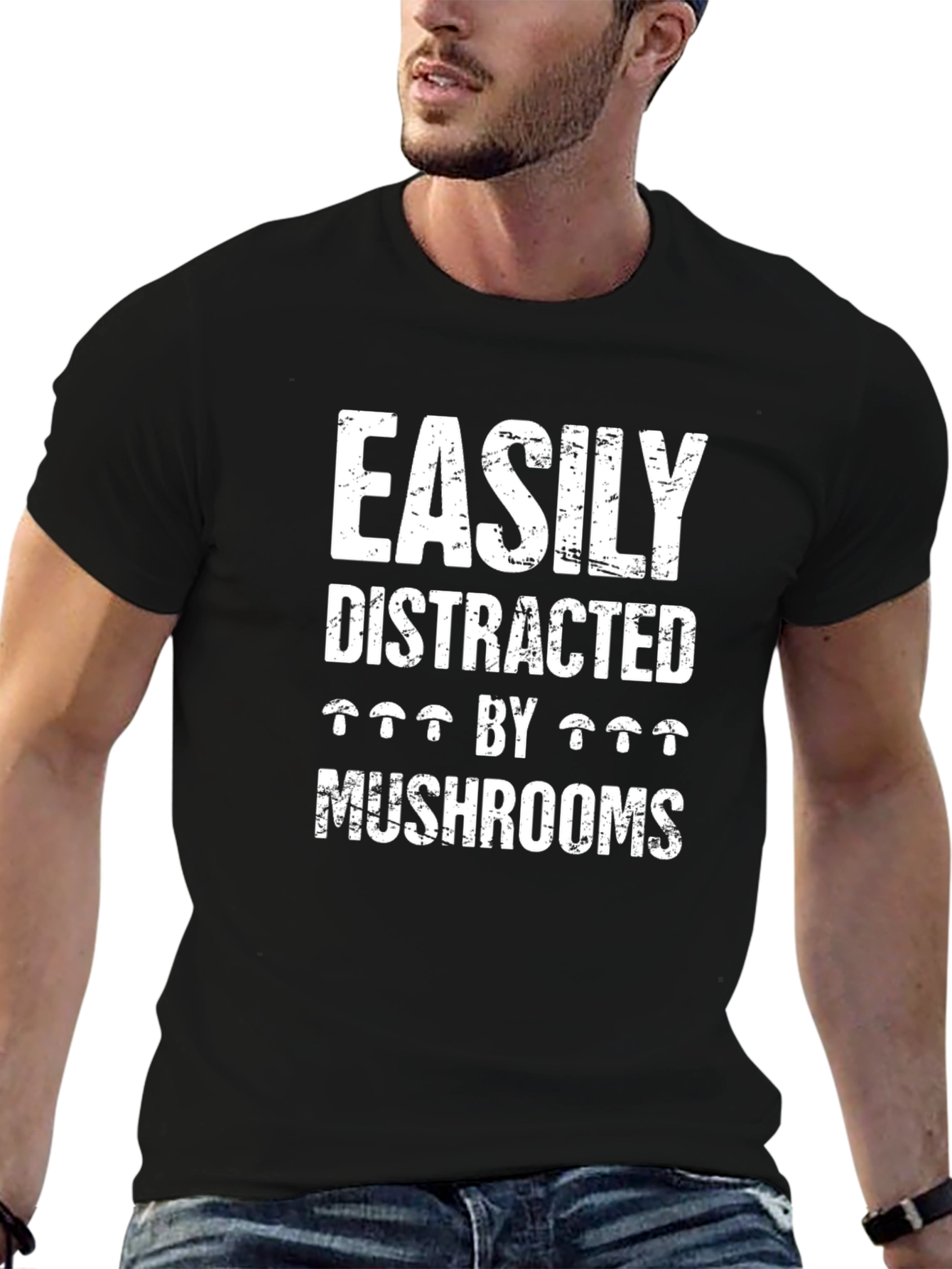 Easily Distracted by Mushrooms Graphic Tee