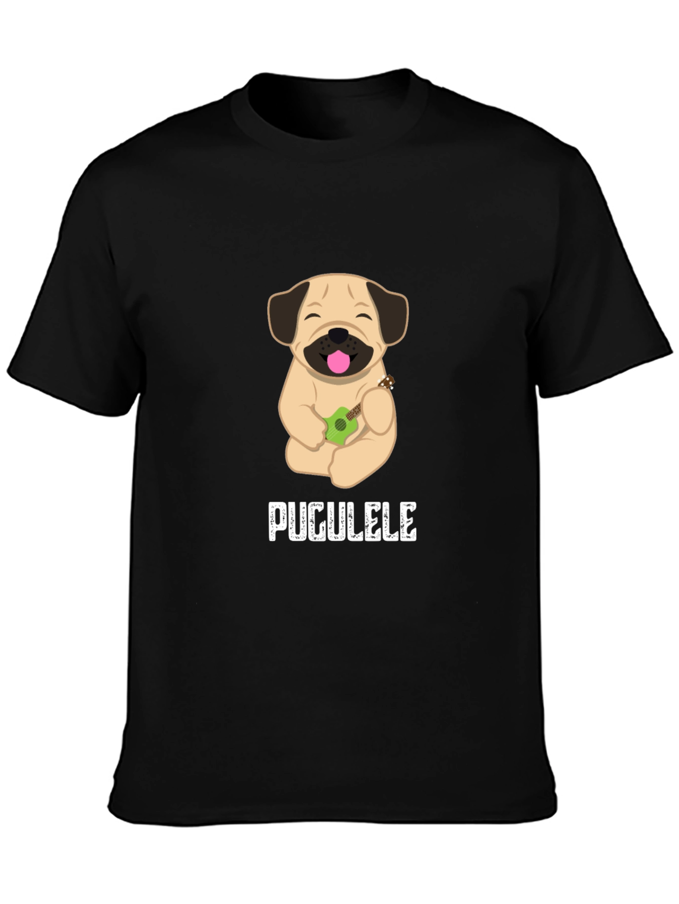 Pugulele T-Shirt: Cute Dog with Ukulele