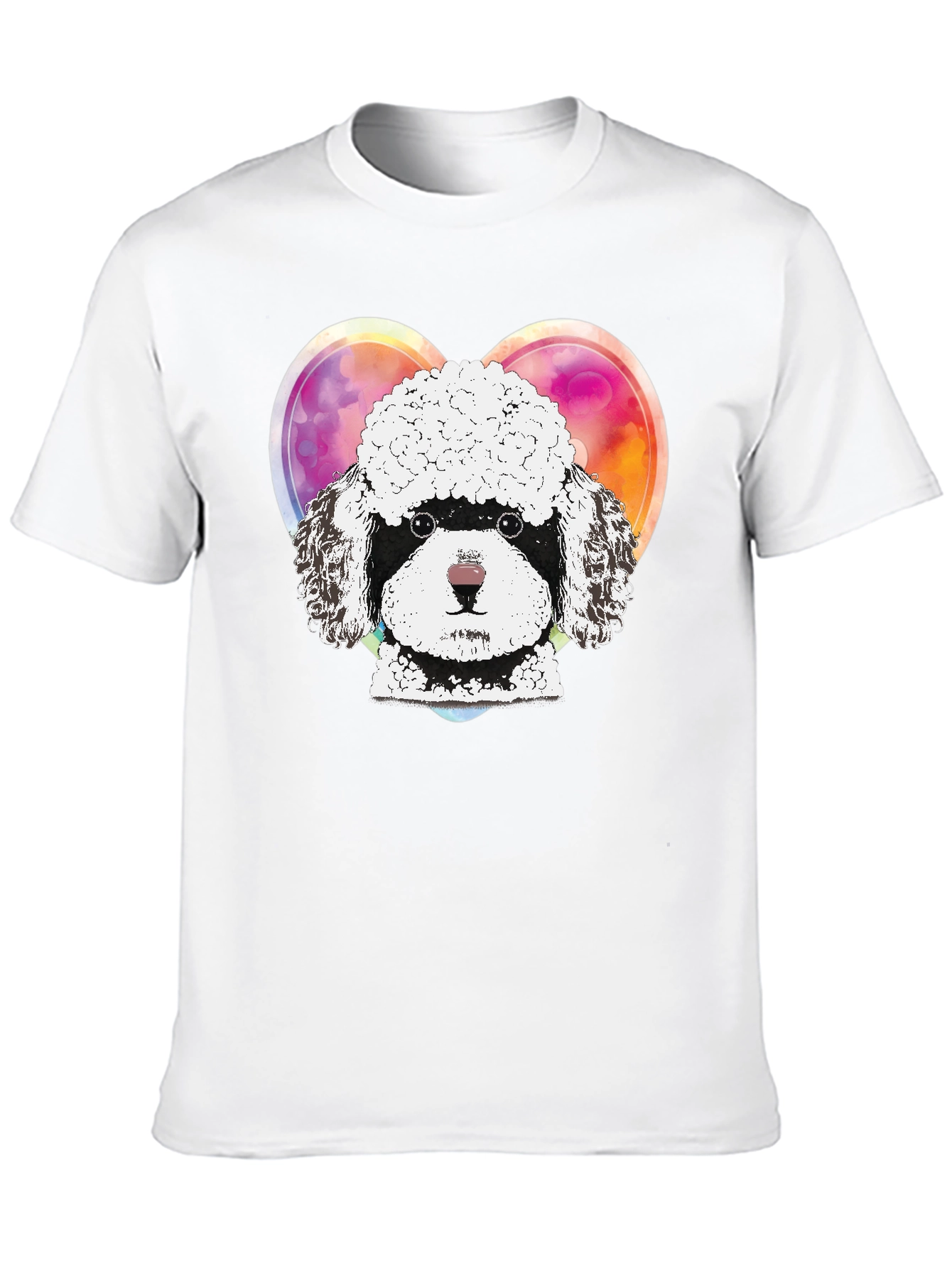 Poodle Love Graphic Tee - Unisex Black T-Shirt