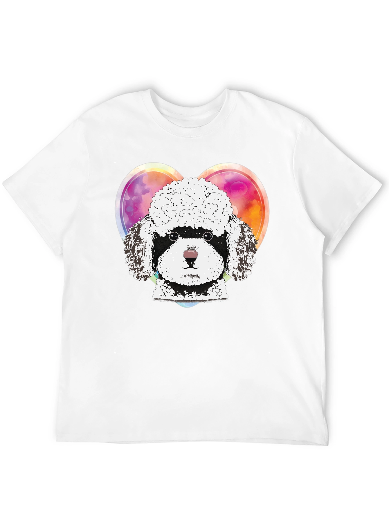 Poodle Love Graphic Tee - Unisex Black T-Shirt