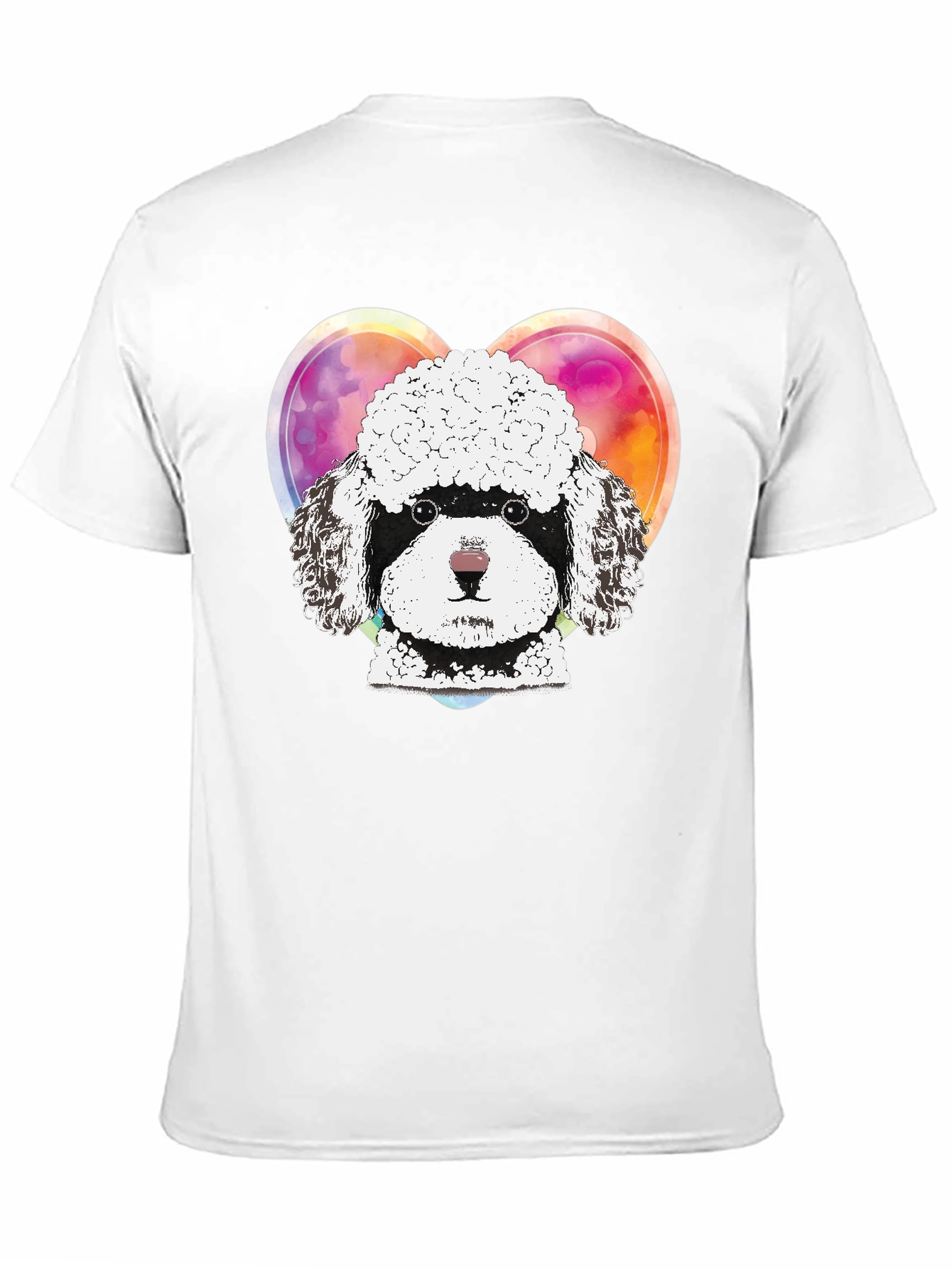 Poodle Love Graphic Tee - Unisex Black T-Shirt